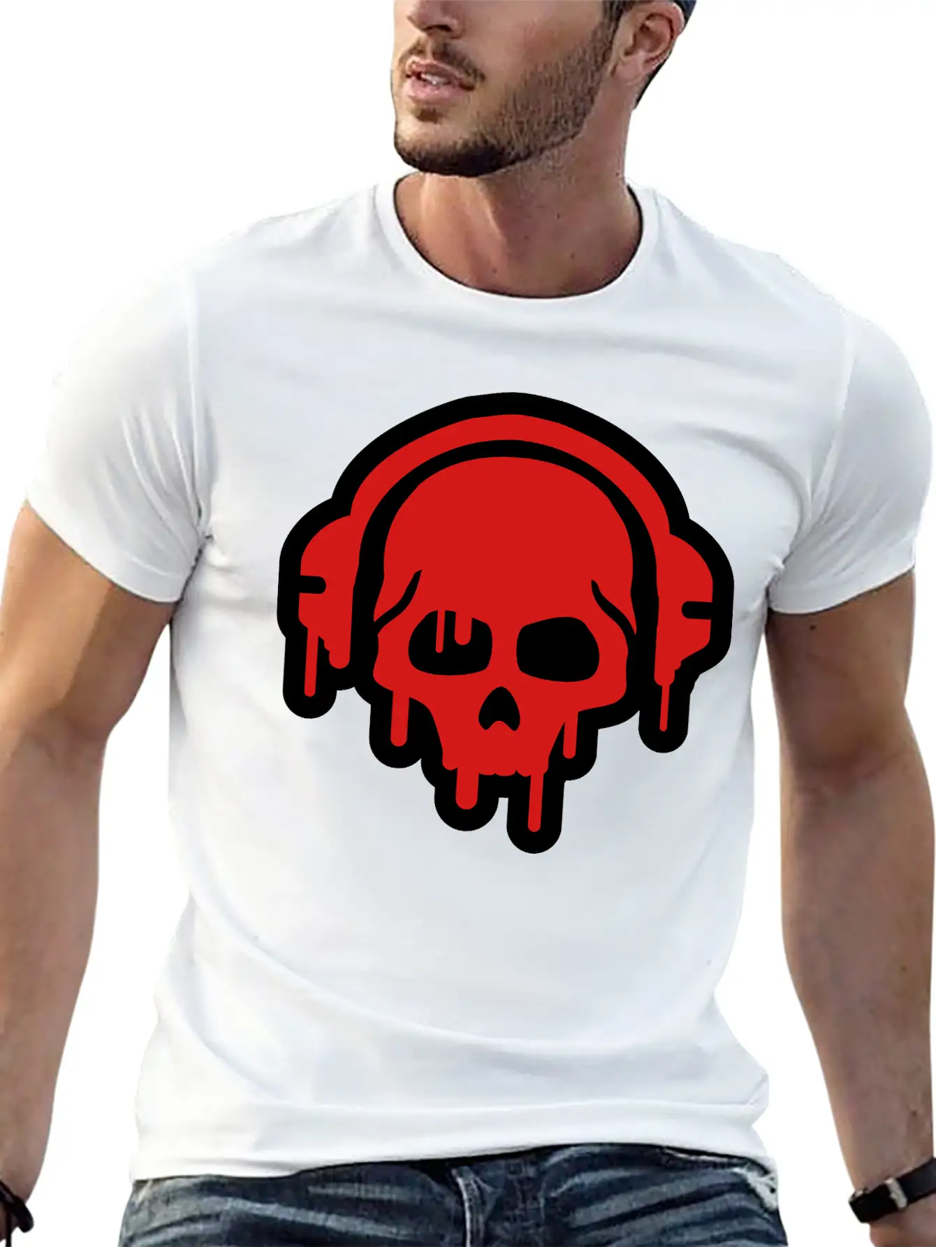 Skull_paint__f2 Basic Graphic T-Shirt – Daily Comfort In Soft Cotton