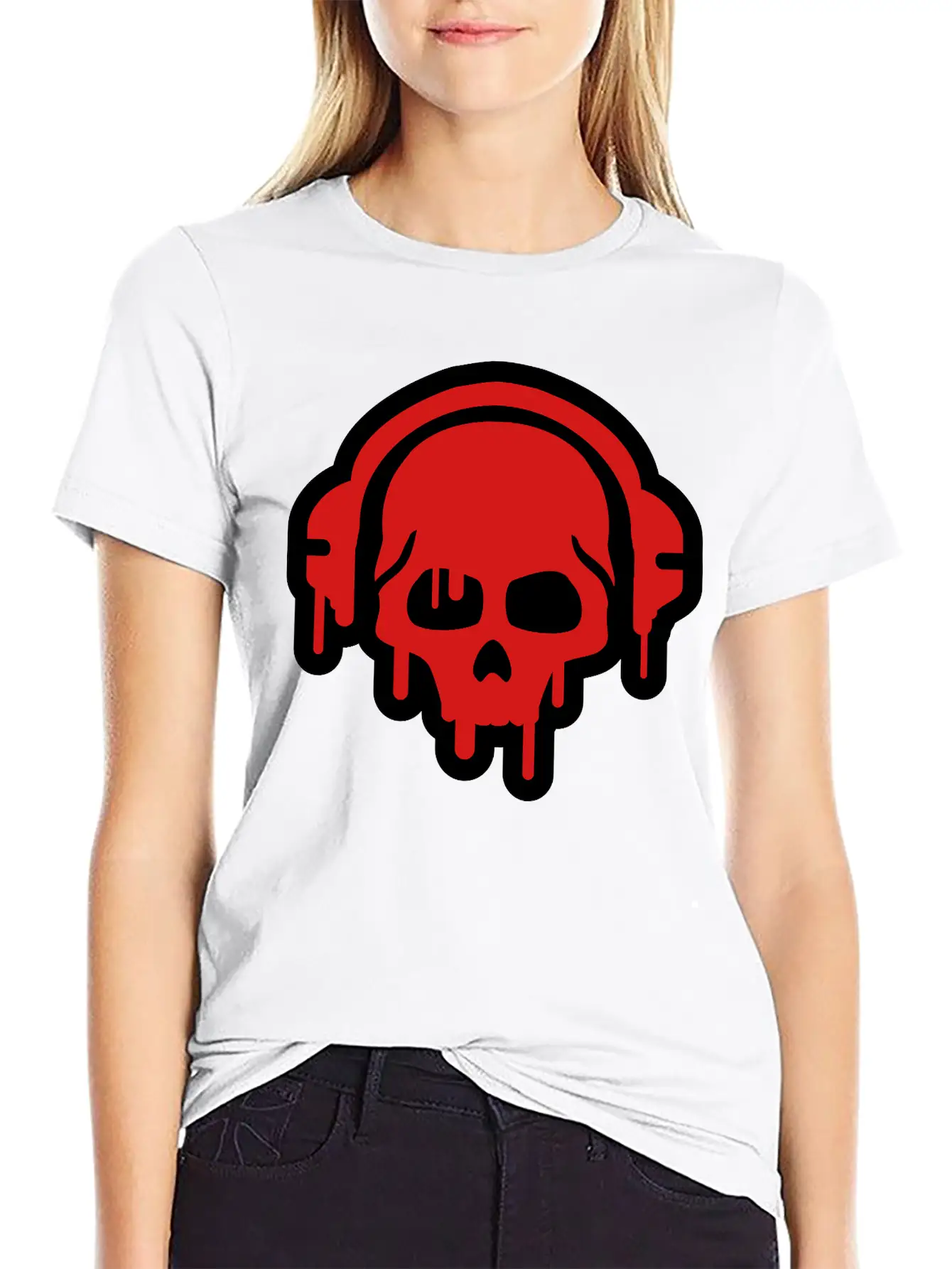 Skull_paint__f2 Basic Graphic T-Shirt – Daily Comfort In Soft Cotton