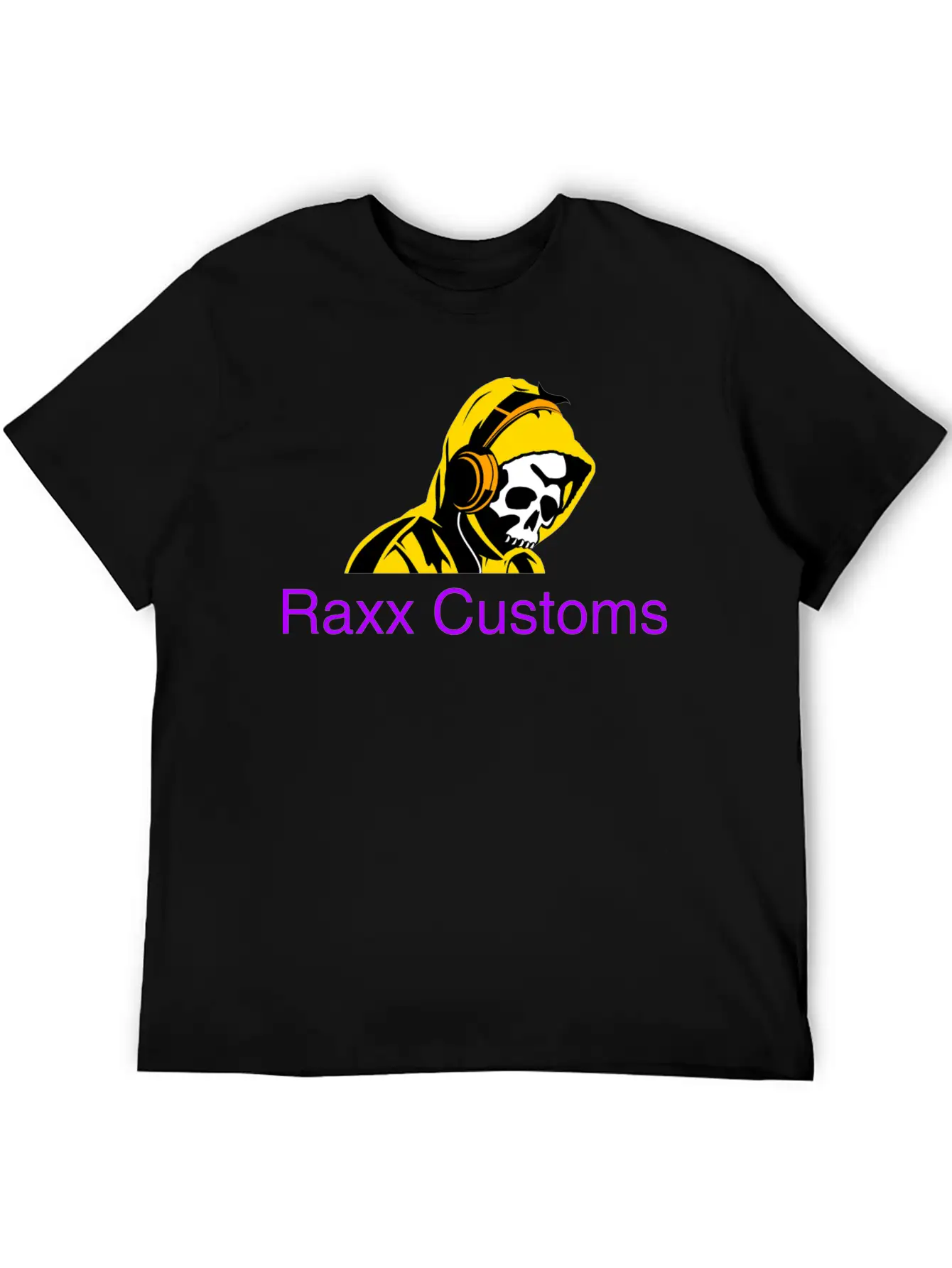 SKULL RAXX CUSTOMS Logo Yellow Basic Graphic T-Shirt – Daily Comfort In Soft Cotton