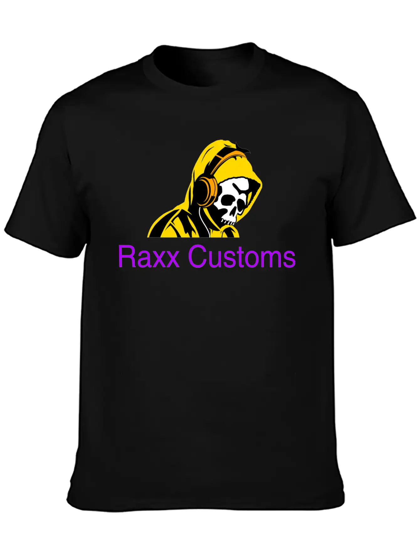 SKULL RAXX CUSTOMS Logo Yellow Basic Graphic T-Shirt – Daily Comfort In Soft Cotton