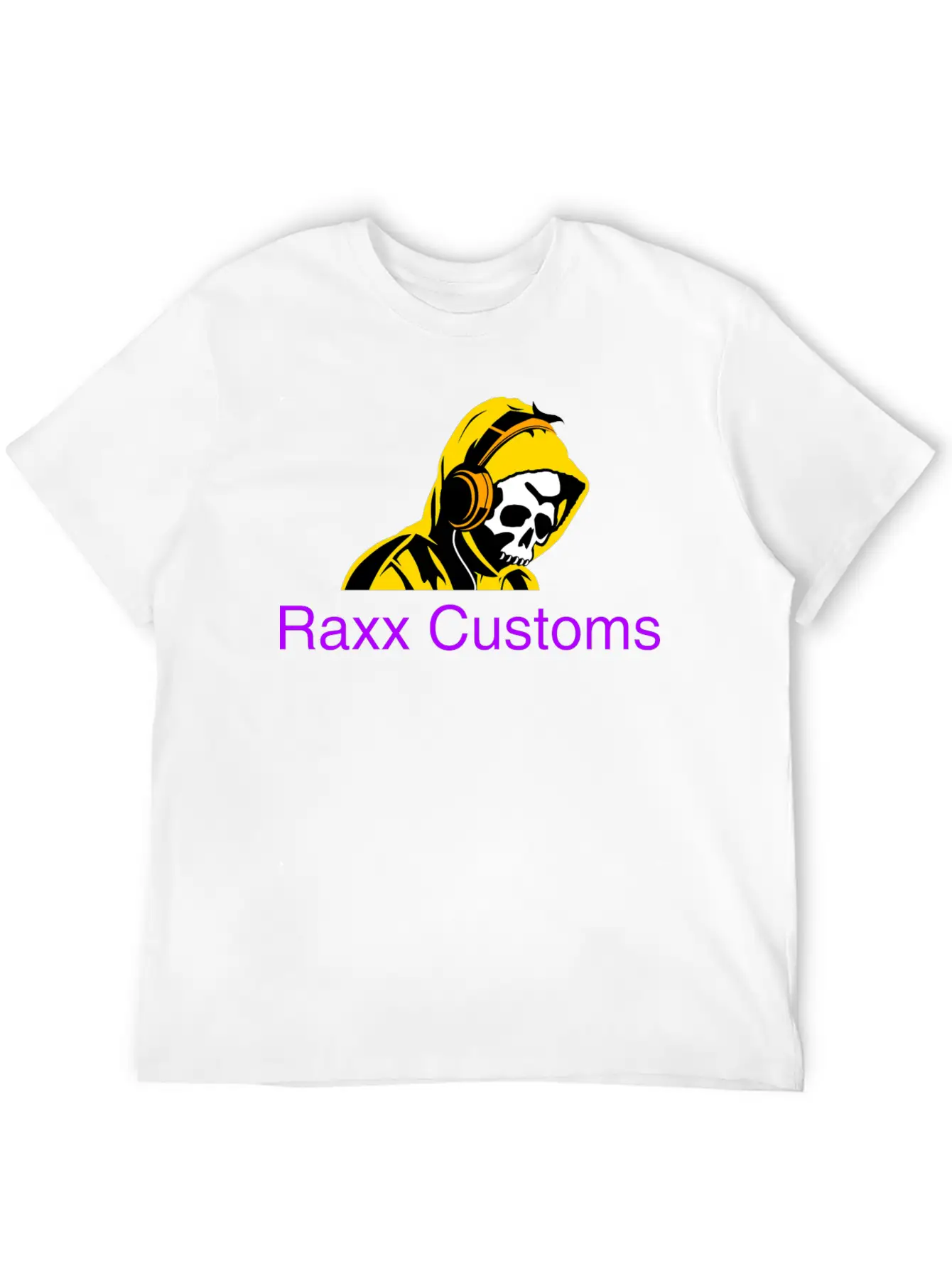 SKULL RAXX CUSTOMS Logo Yellow Basic Graphic T-Shirt – Daily Comfort In Soft Cotton