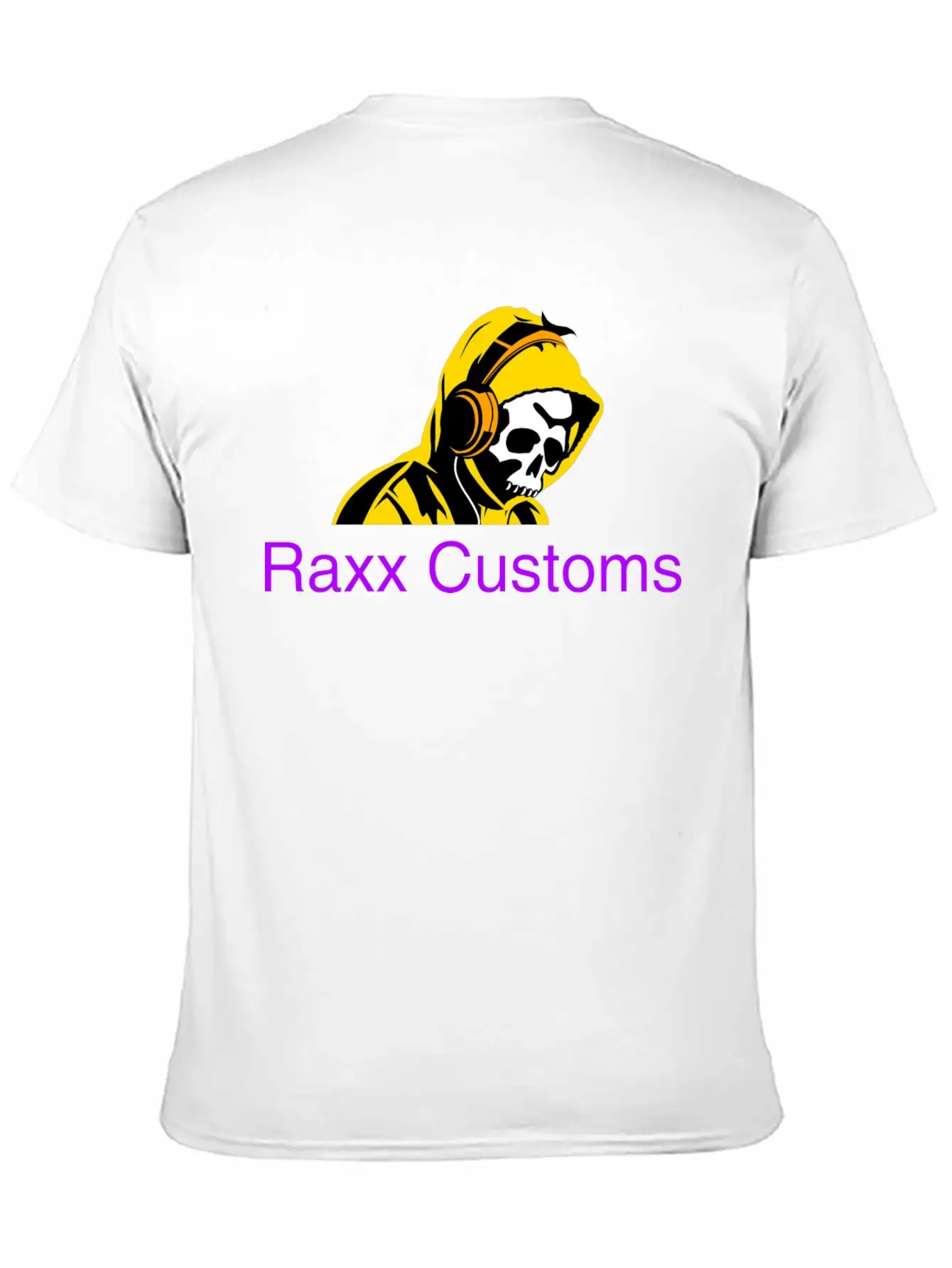 SKULL RAXX CUSTOMS Logo Yellow Basic Graphic T-Shirt – Daily Comfort In Soft Cotton