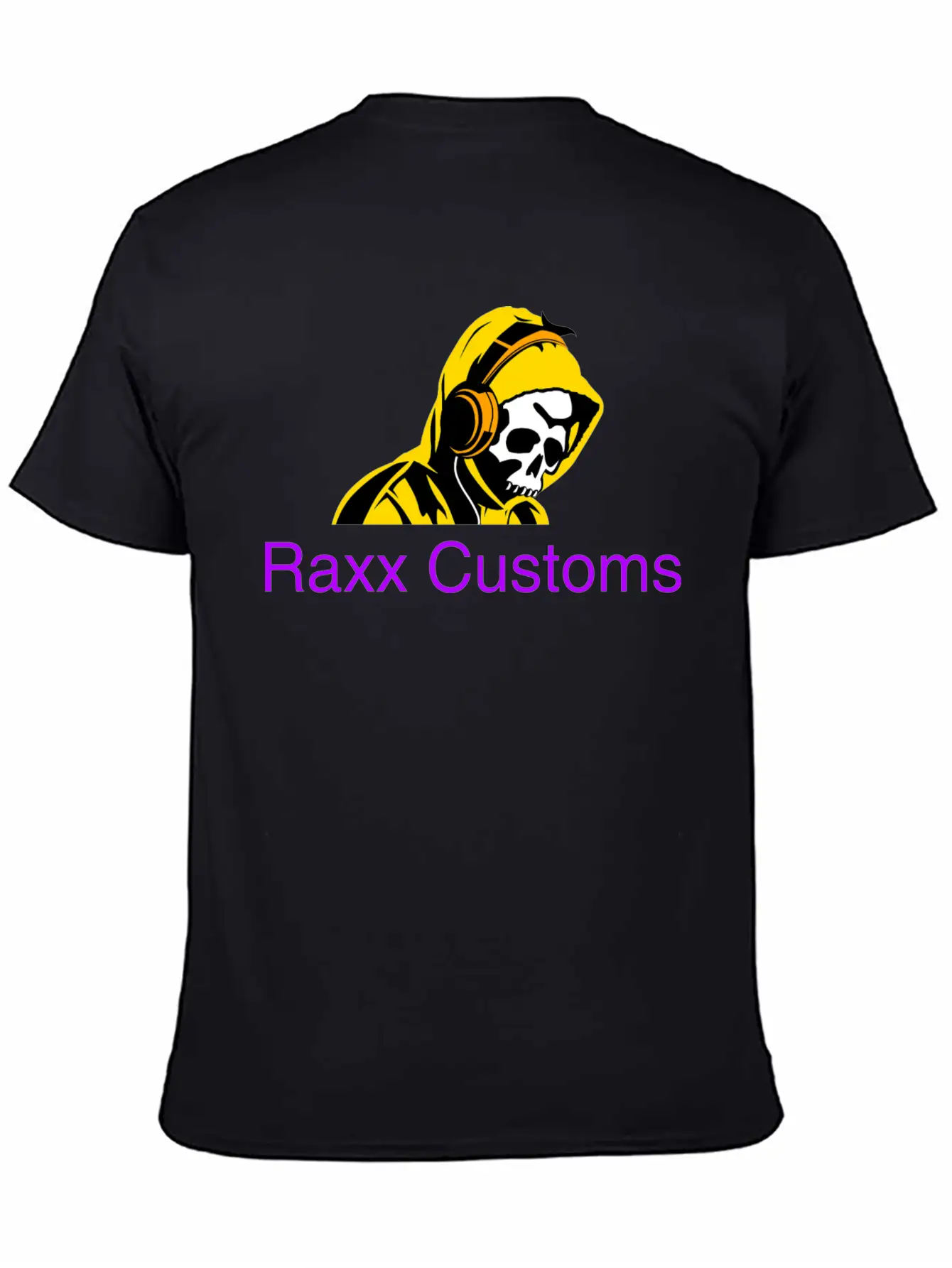 SKULL RAXX CUSTOMS Logo Yellow Basic Graphic T-Shirt – Daily Comfort In Soft Cotton