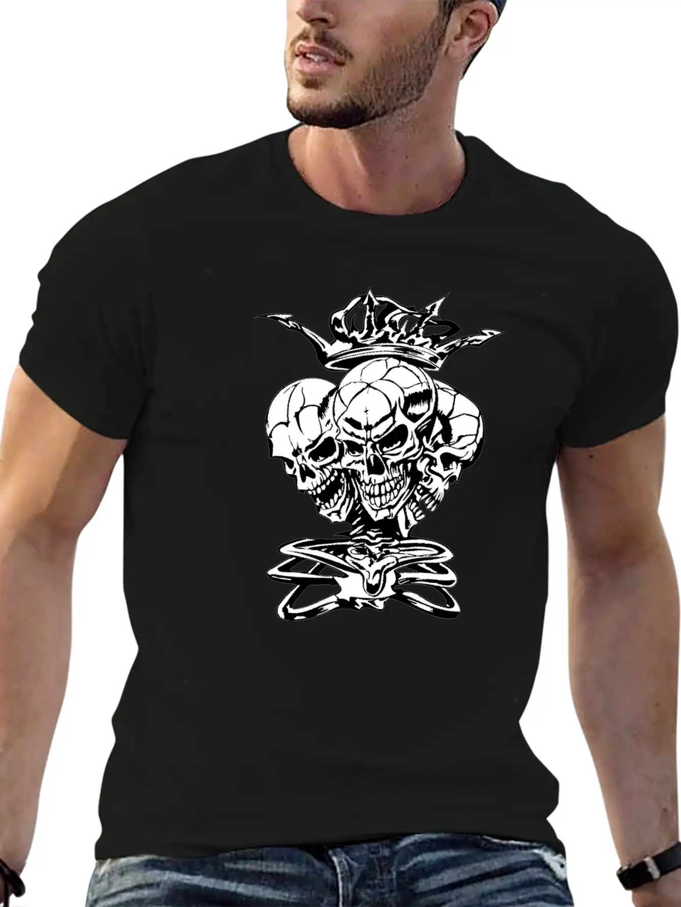 Skull Stylish Everyday T-Shirt – Unisex Basic Cotton Tee