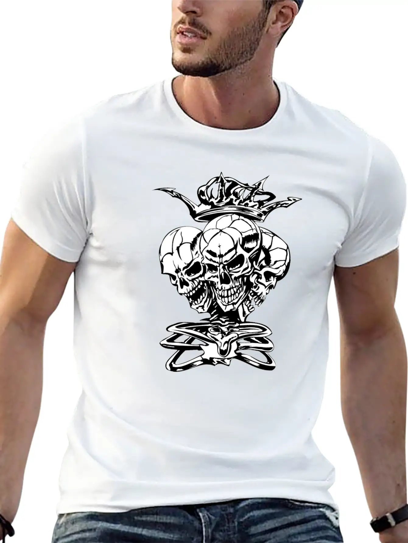 Skull Stylish Everyday T-Shirt – Unisex Basic Cotton Tee