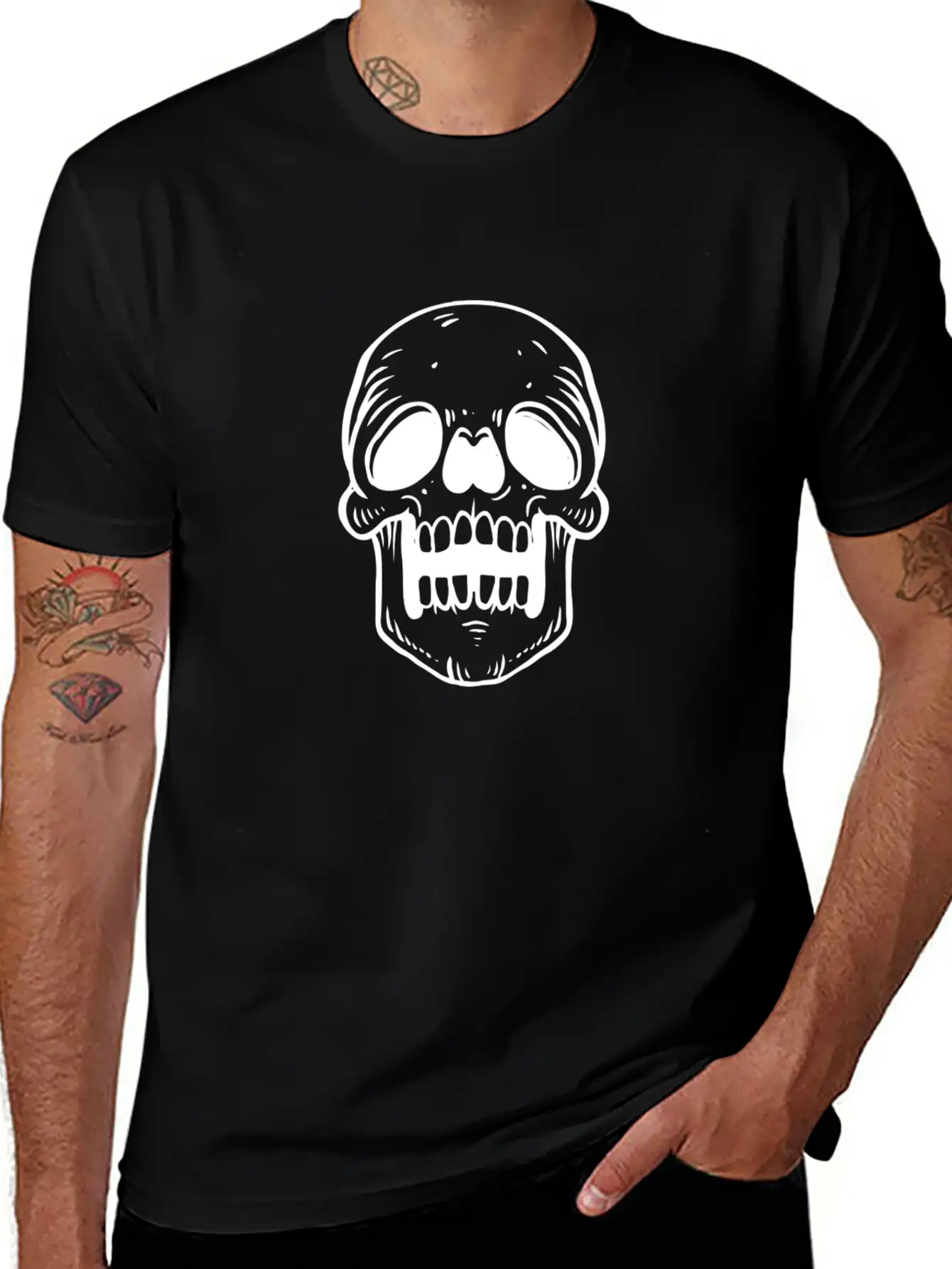 SKULL Unisex Casual T-Shirt – Clean Design For Daily Comfort