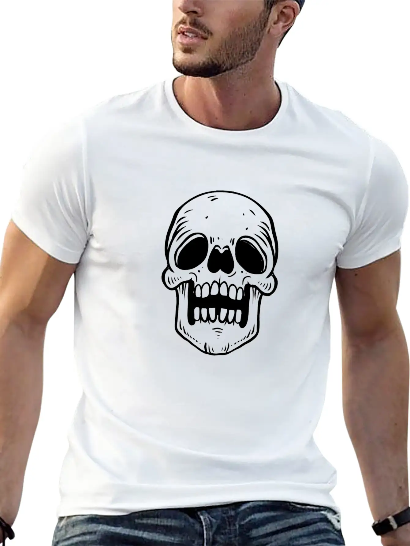 SKULL Unisex Casual T-Shirt – Clean Design For Daily Comfort