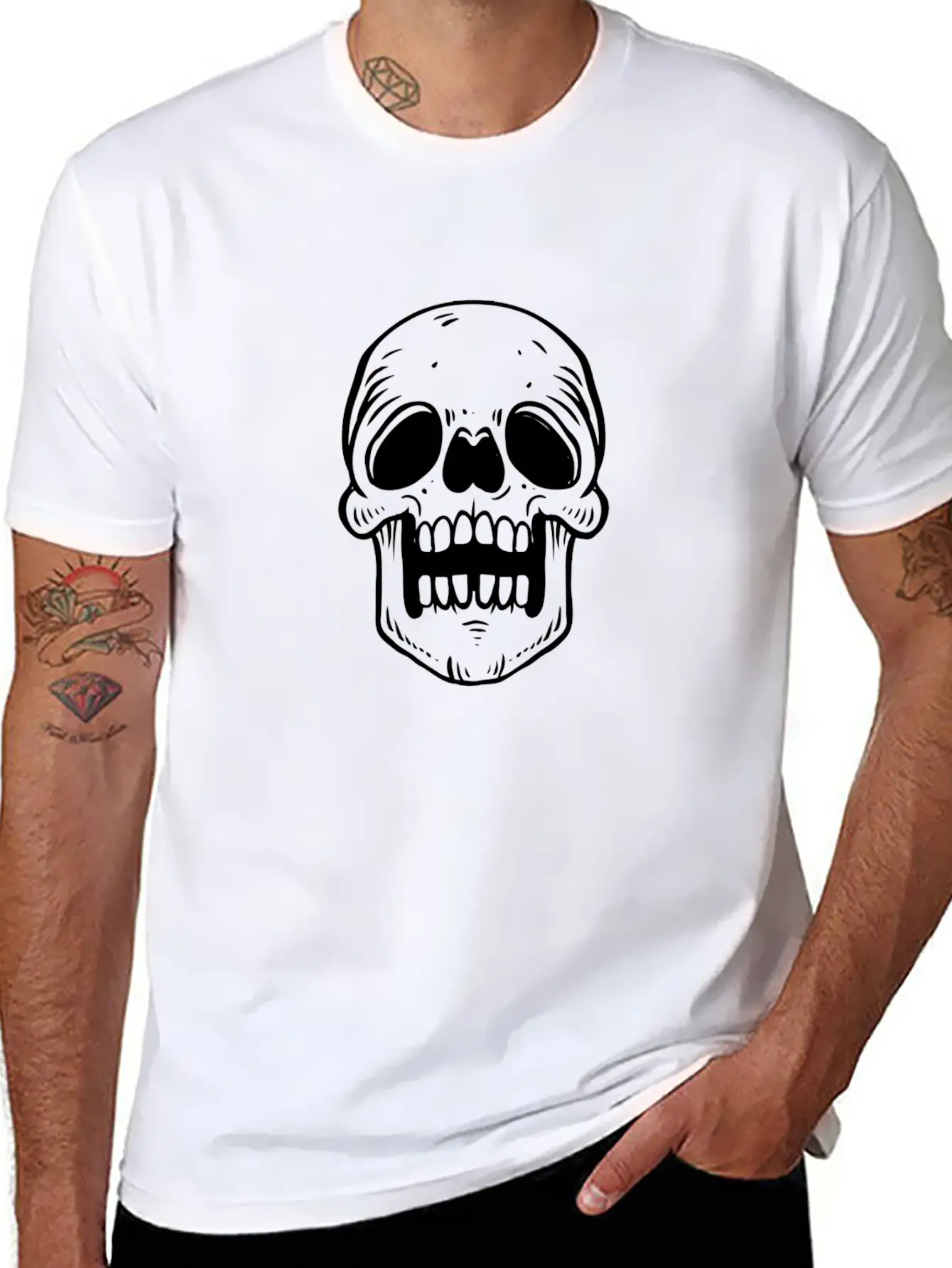 SKULL Unisex Casual T-Shirt – Clean Design For Daily Comfort