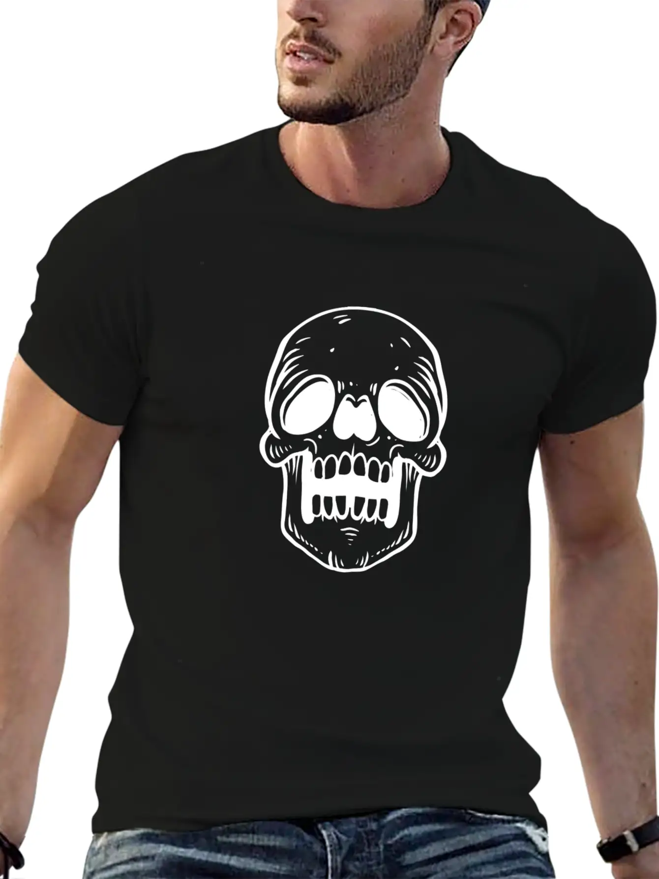SKULL Unisex Casual T-Shirt – Clean Design For Daily Comfort