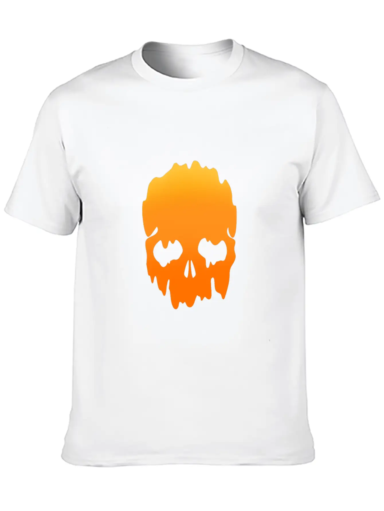 Skull With Colour Gradient Soft Cotton Short Sleeve Tee – Unisex Wardrobe Staple