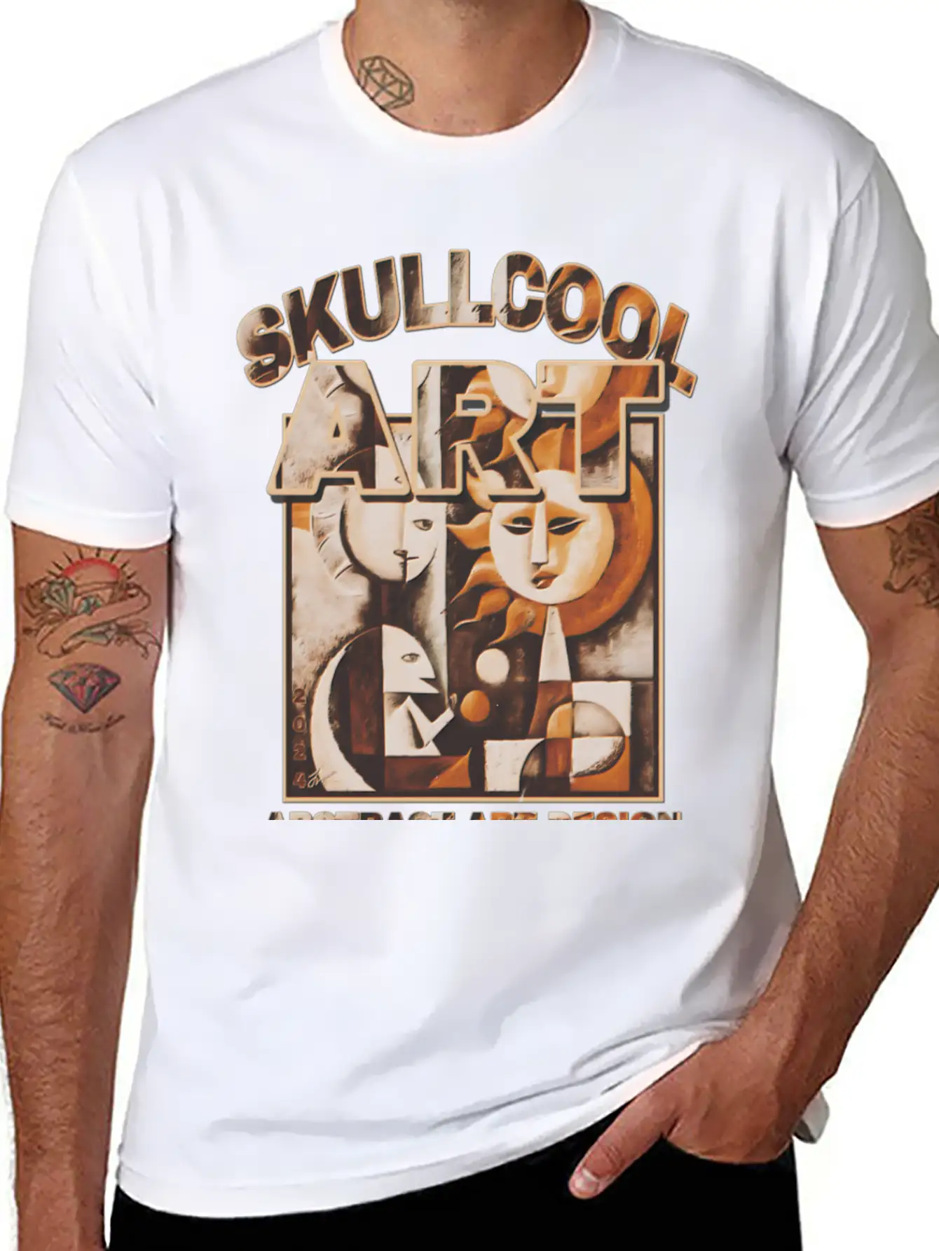 Skullcool Art Design 2024 Unisex Casual T-Shirt – Clean Design For Daily Comfort