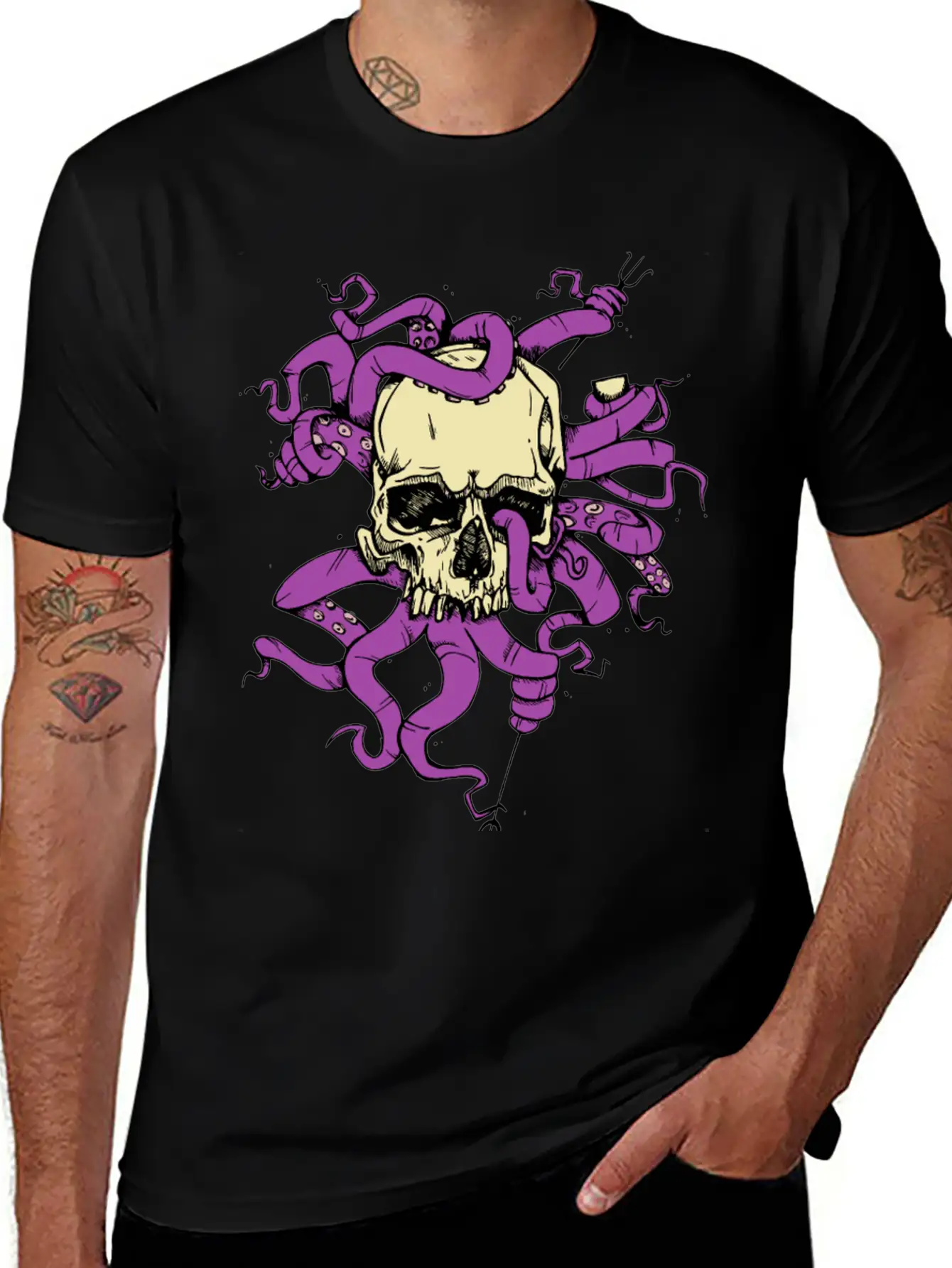 Skulltopus COLORED Modern Fit Casual T-Shirt – Clean And Versatile Design