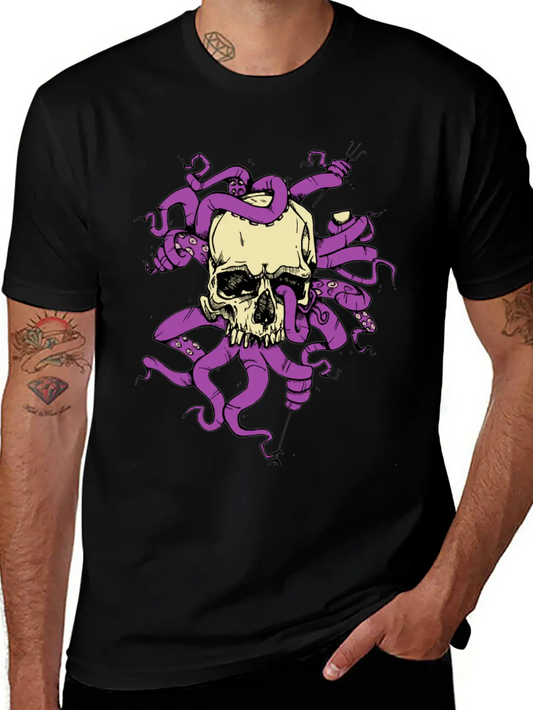 Skulltopus COLORED Modern Fit Casual T-Shirt – Clean And Versatile Design