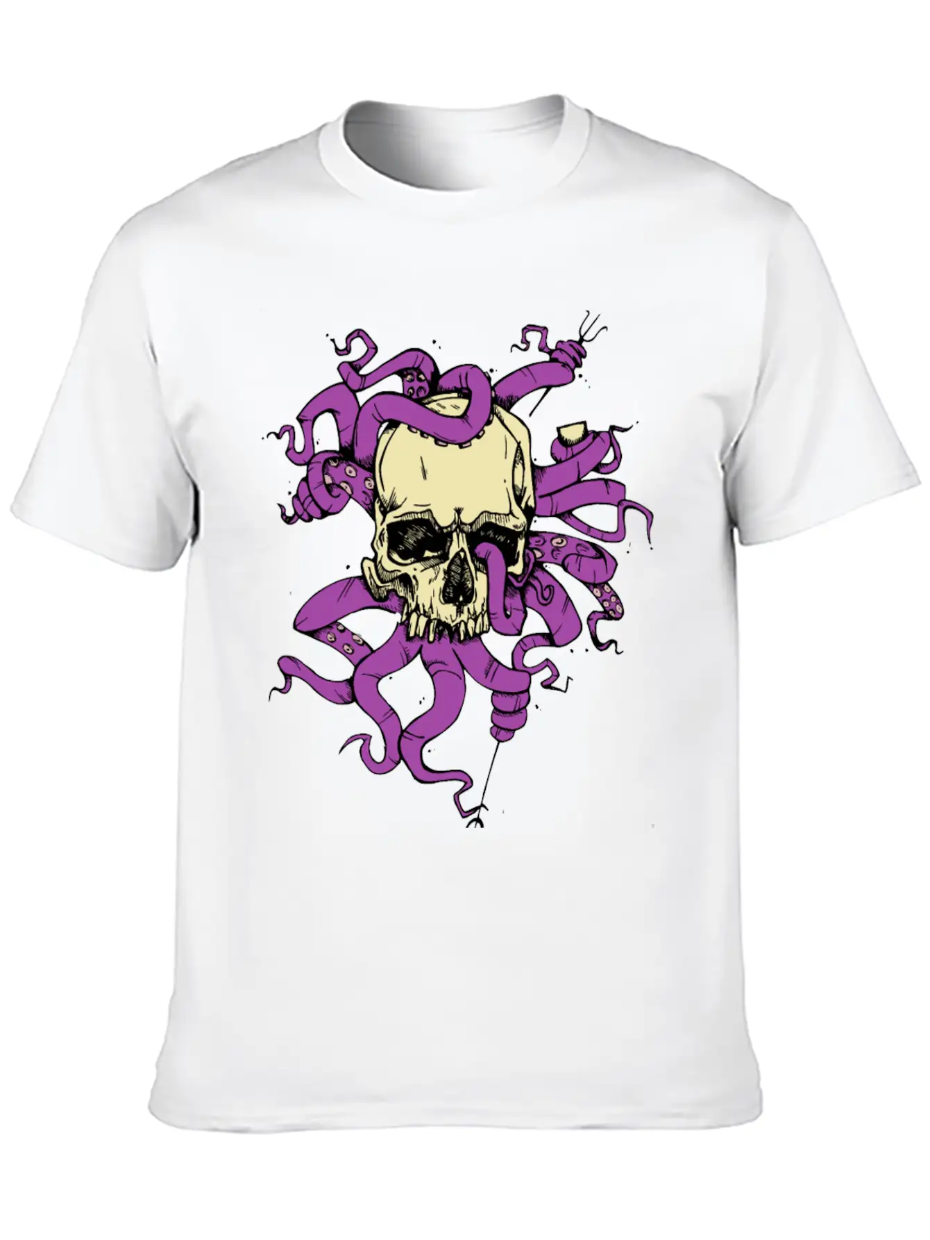 Skulltopus COLORED Modern Fit Casual T-Shirt – Clean And Versatile Design
