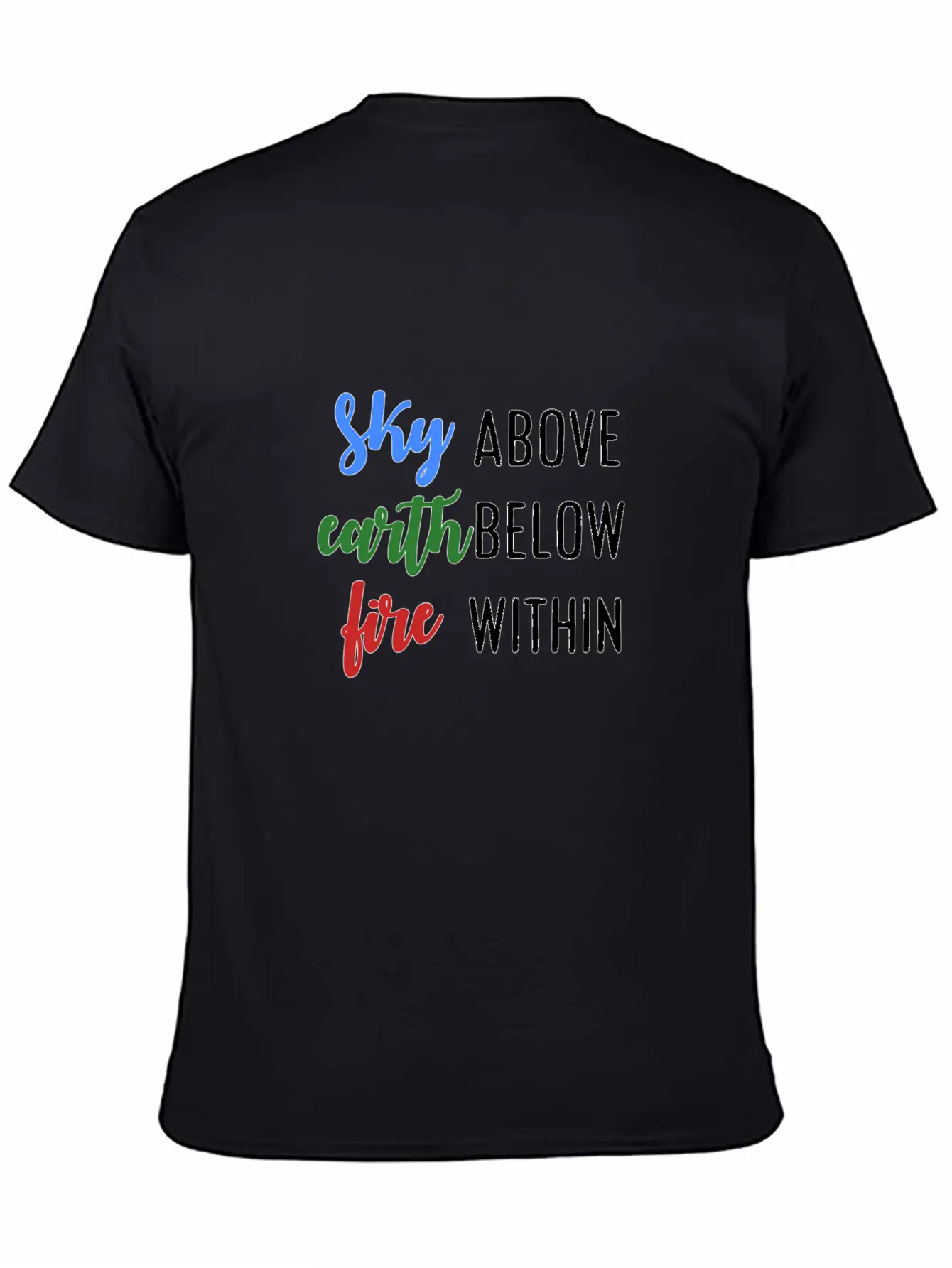 Sky Earth Fire Modern Fit Casual T-Shirt – Clean And Versatile Design