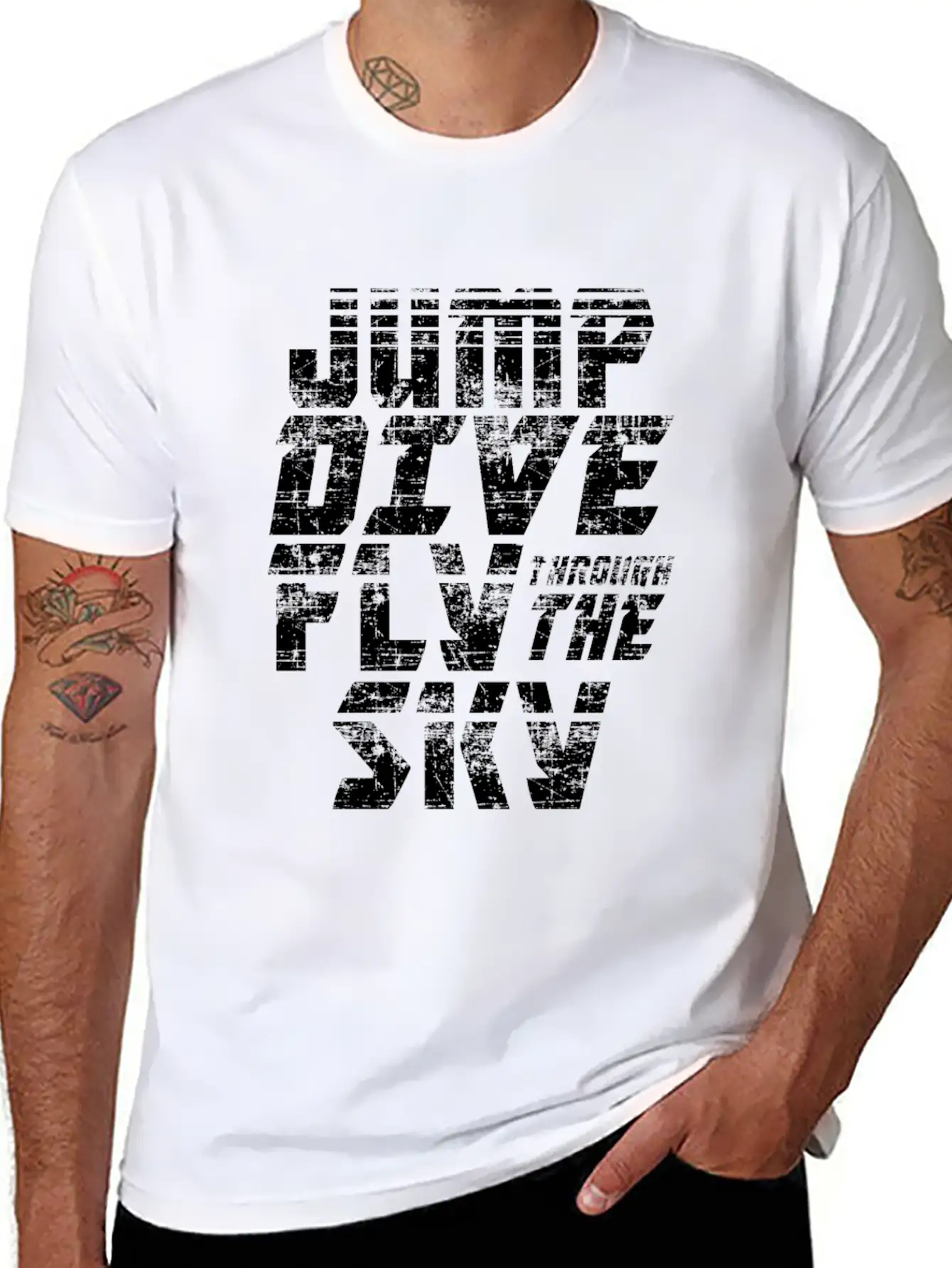 Skydiving Jump Dive Fly Through The Sky Relaxed Everyday Tee – Lightweight And Durable Cotton