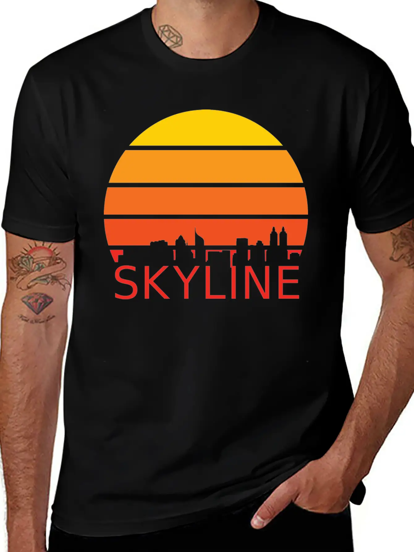 Skyline Sunset Horizon Cool Gift Lightweight Cotton T-Shirt – Daily Comfort Graphic Shirt