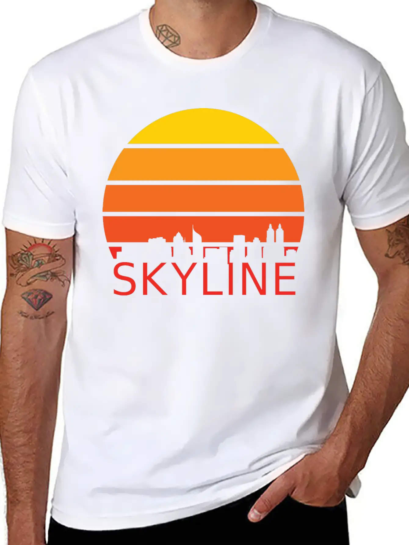 Skyline Sunset Horizon Cool Gift Lightweight Cotton T-Shirt – Daily Comfort Graphic Shirt
