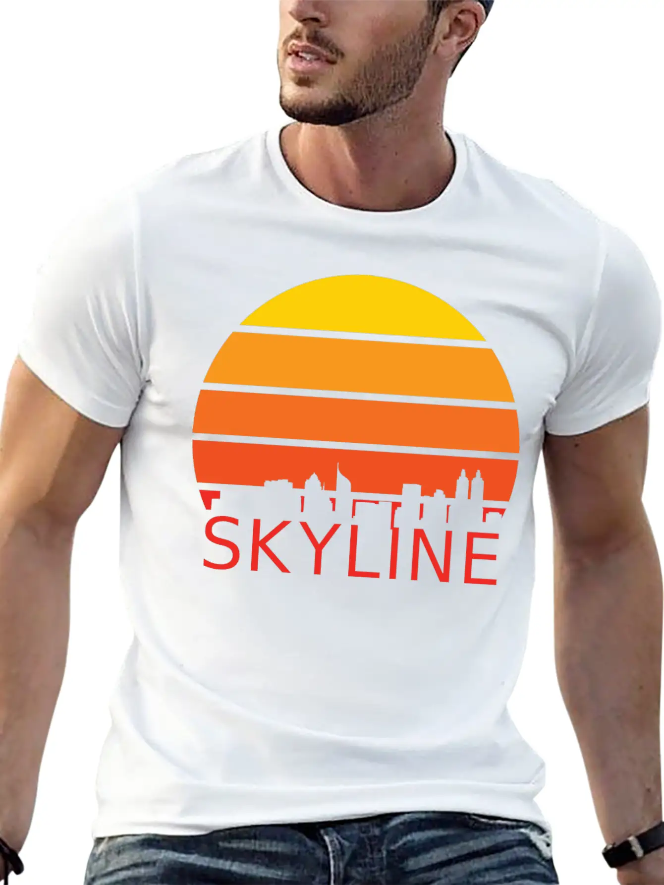 Skyline Sunset Horizon Cool Gift Lightweight Cotton T-Shirt – Daily Comfort Graphic Shirt