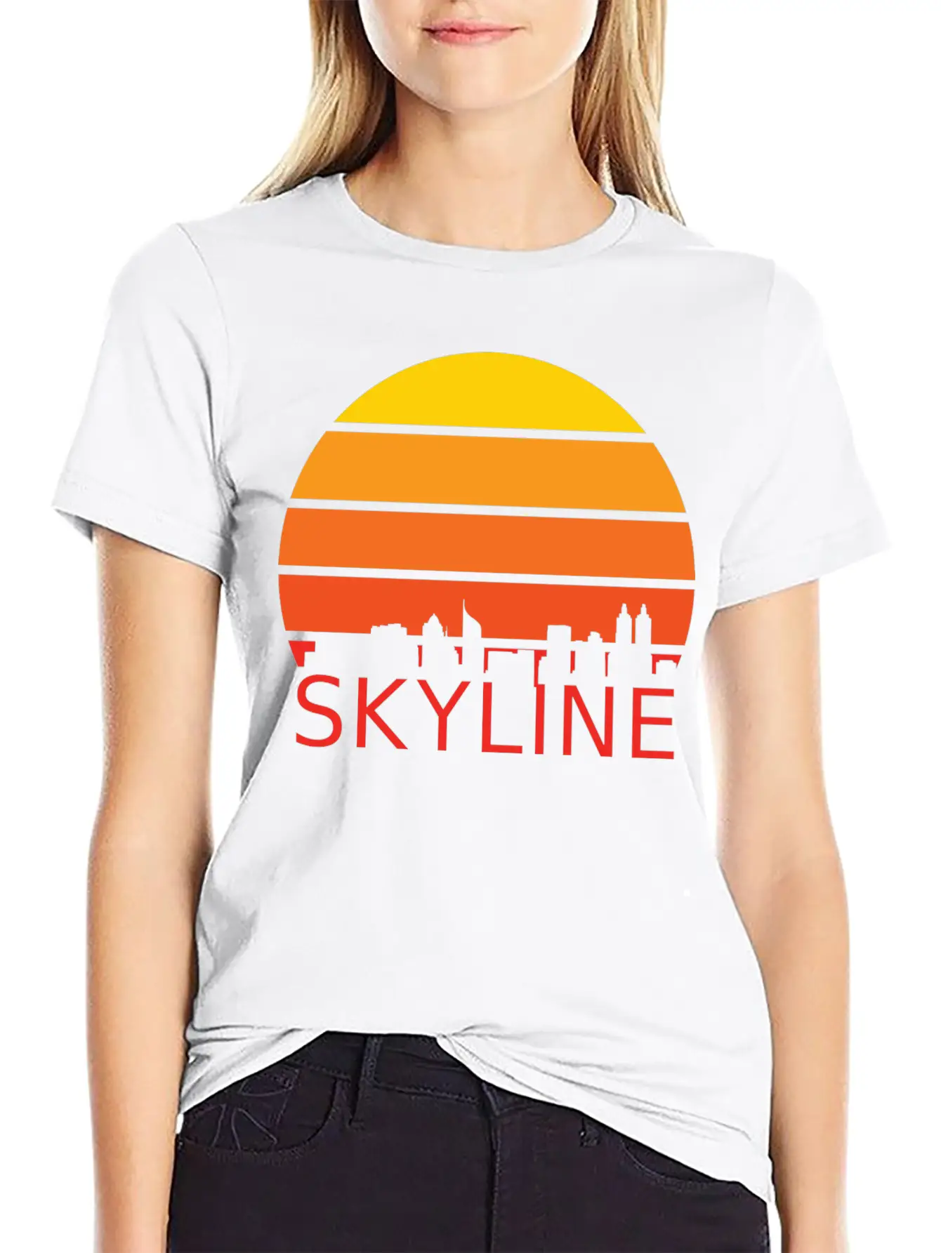Skyline Sunset Horizon Cool Gift Lightweight Cotton T-Shirt – Daily Comfort Graphic Shirt
