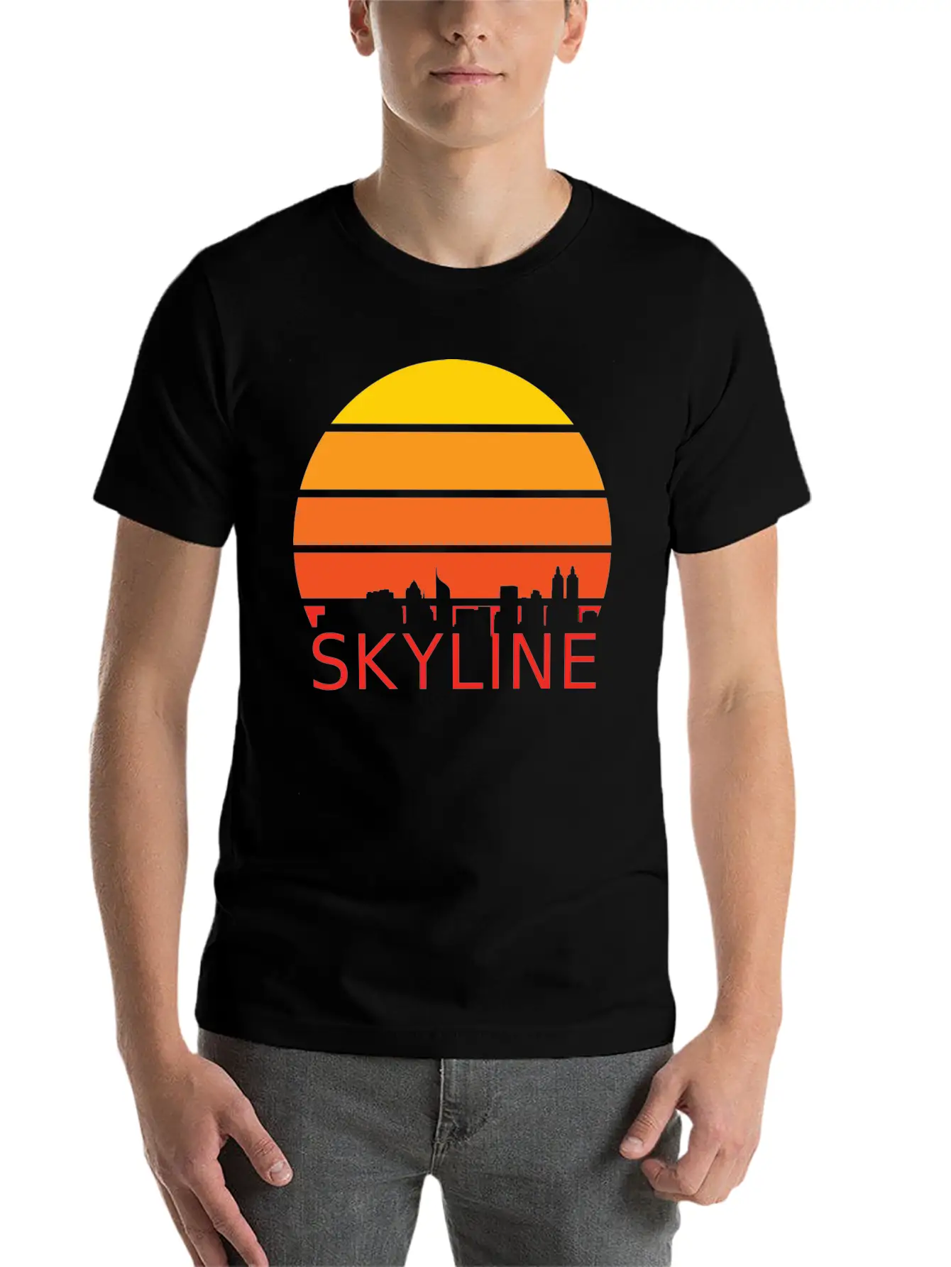 Skyline Sunset Horizon Cool Gift Lightweight Cotton T-Shirt – Daily Comfort Graphic Shirt
