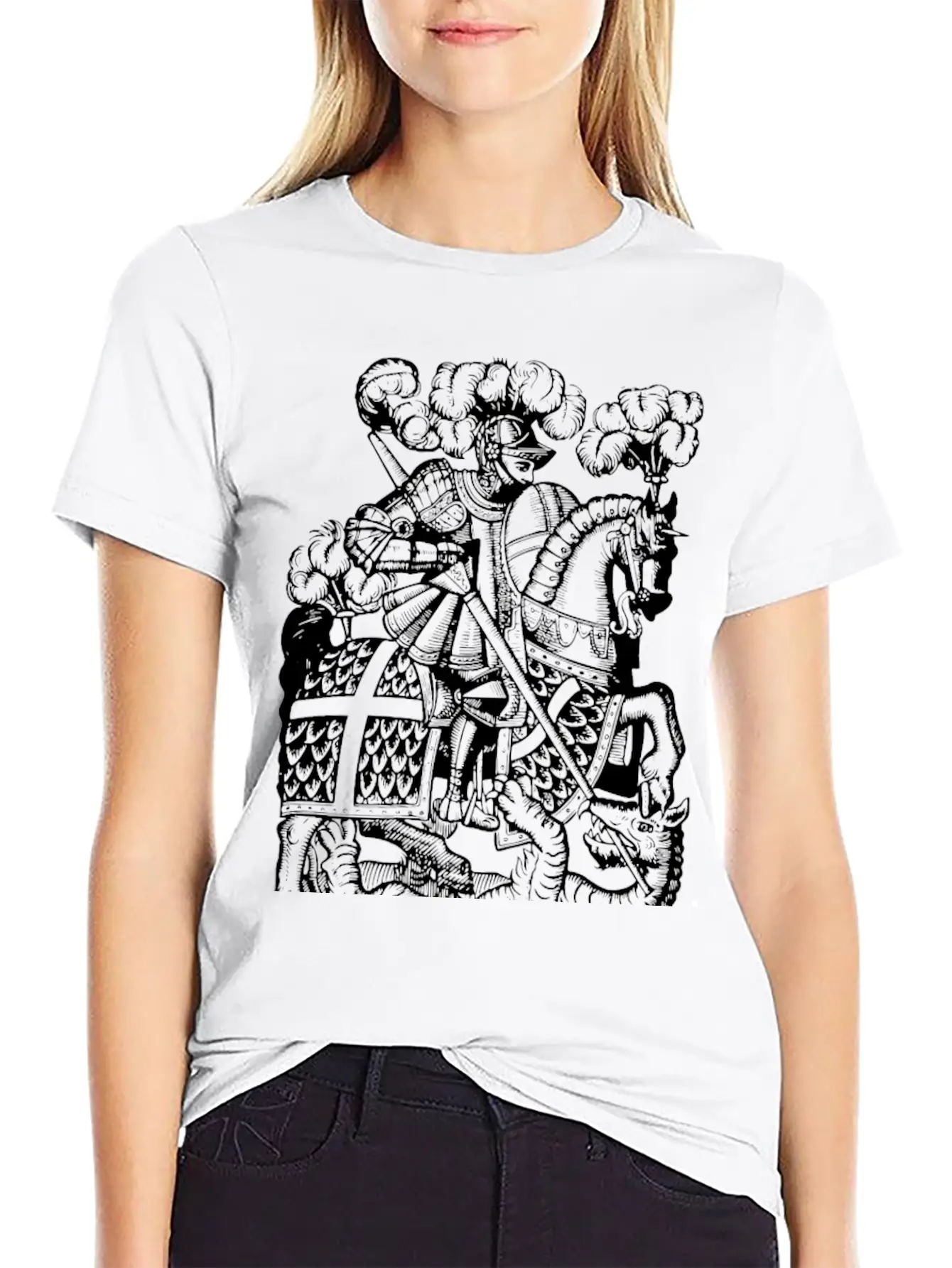 Slaying The Dragon Modern Fit Casual T-Shirt – Clean And Versatile Design