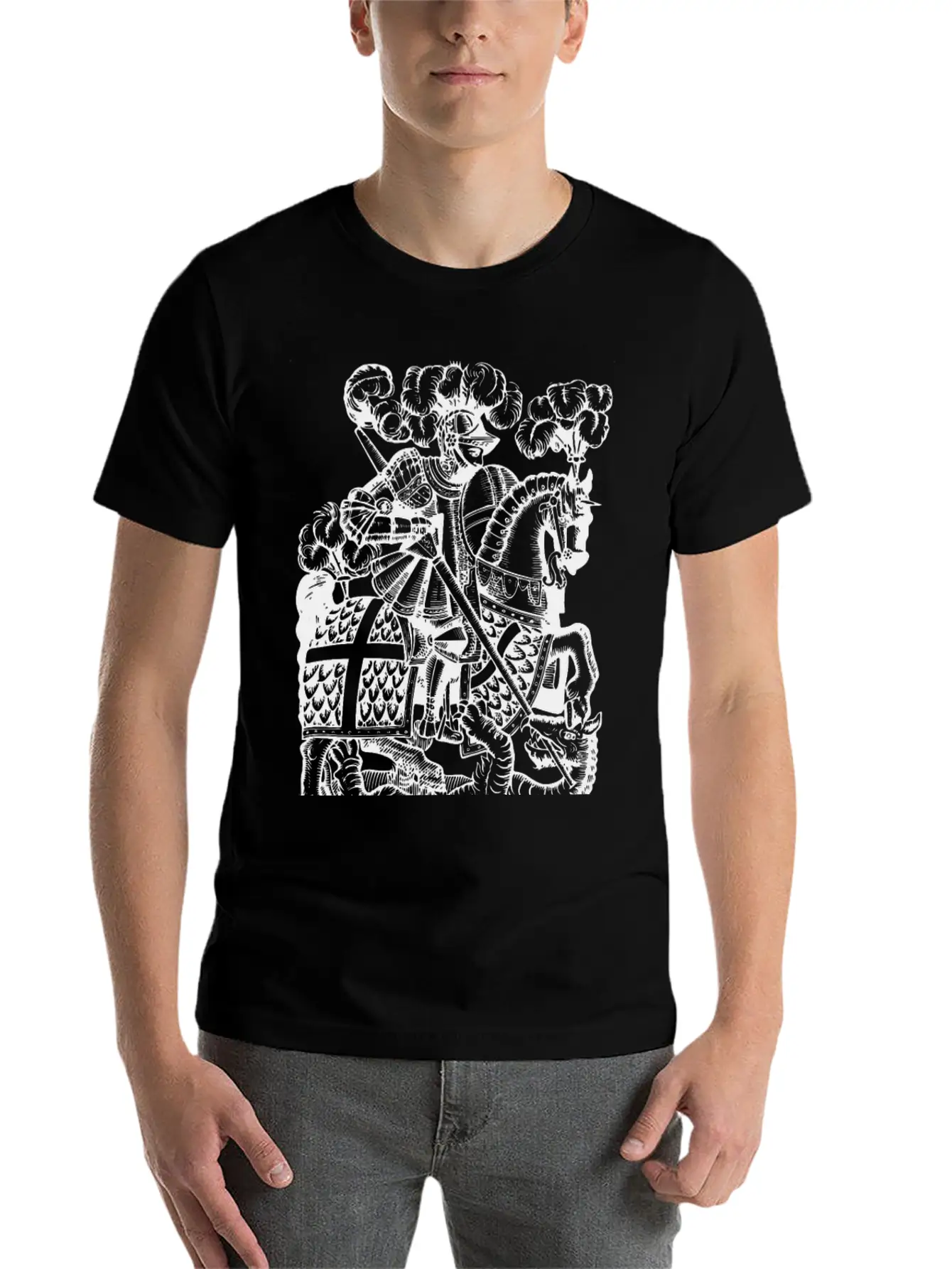 Slaying The Dragon Modern Fit Casual T-Shirt – Clean And Versatile Design