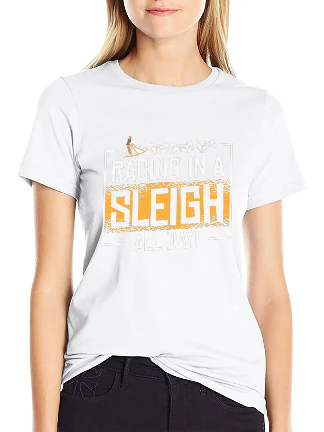 Sledding Sled Dog Racing In A Sleigh Alaskan Soft Cotton Short Sleeve Tee – Unisex Wardrobe Staple