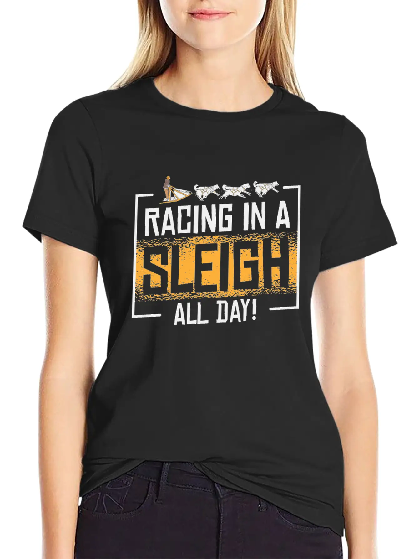 Sledding Sled Dog Racing In A Sleigh Alaskan Soft Cotton Short Sleeve Tee – Unisex Wardrobe Staple