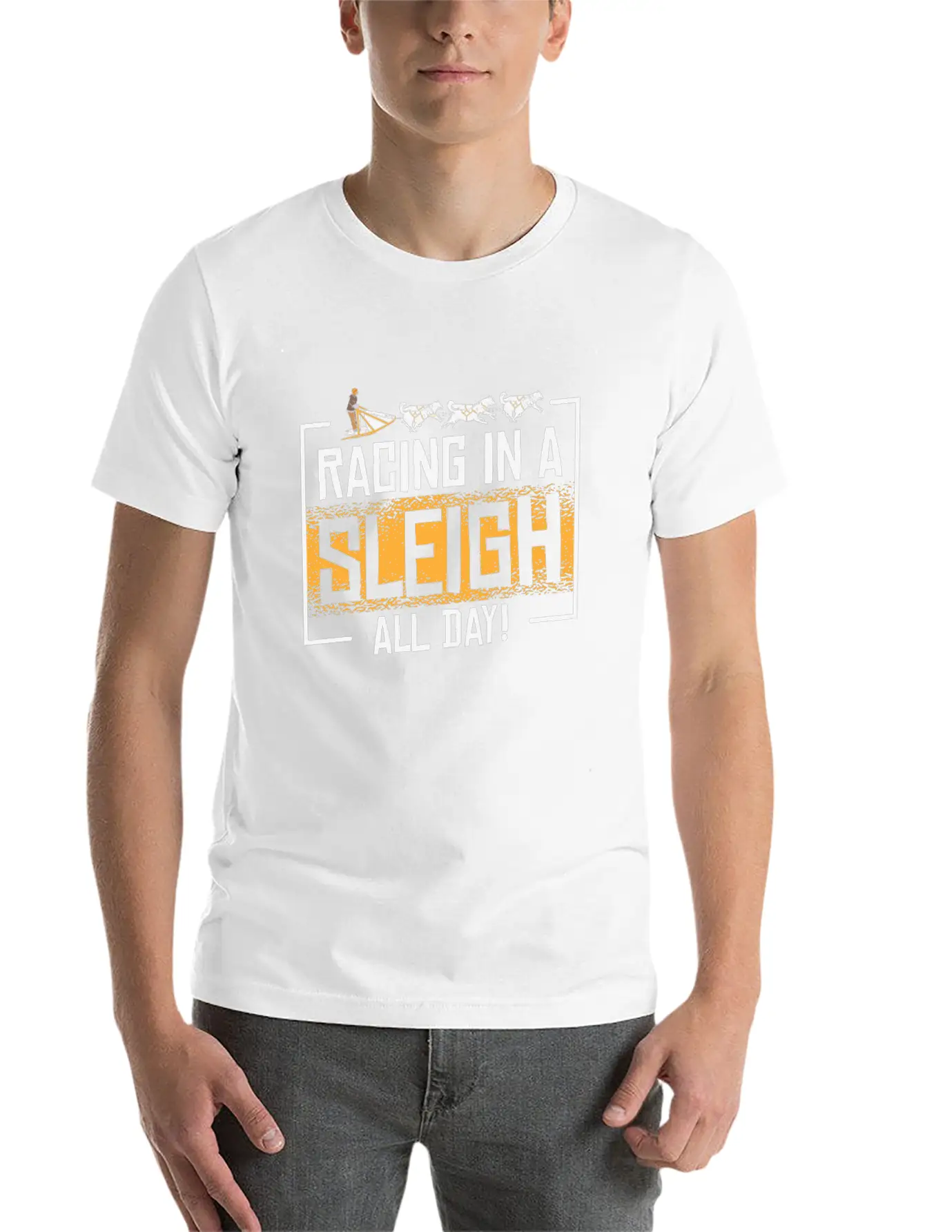 Sledding Sled Dog Racing In A Sleigh Alaskan Soft Cotton Short Sleeve Tee – Unisex Wardrobe Staple