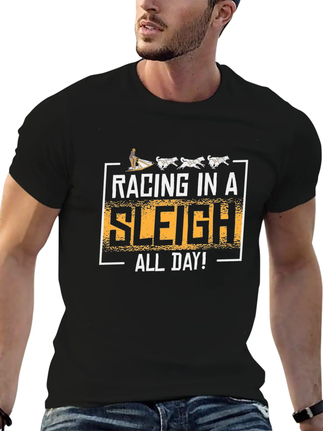 Sledding Sled Dog Racing In A Sleigh Alaskan Soft Cotton Short Sleeve Tee – Unisex Wardrobe Staple