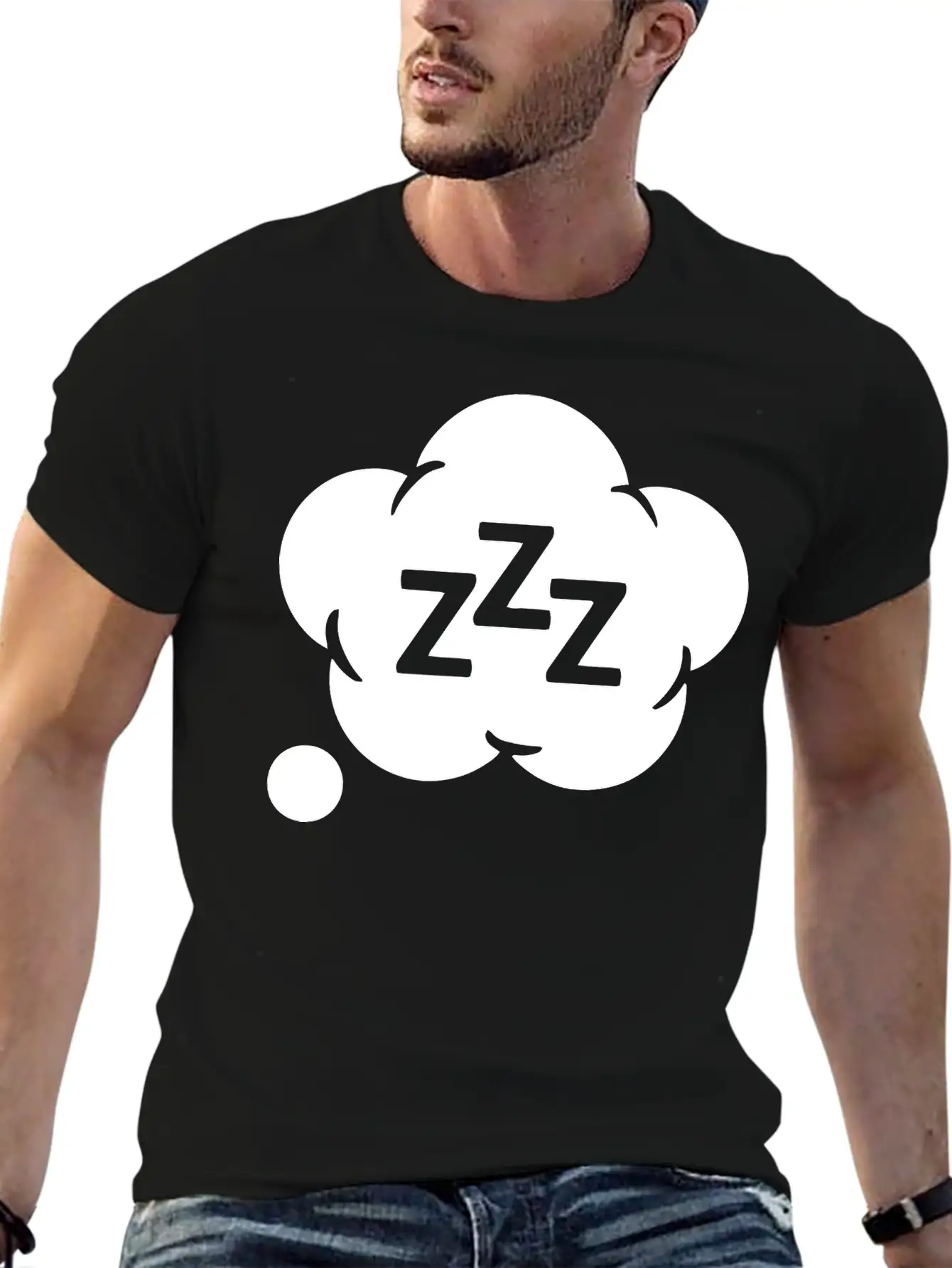 Sleep Sleeping Cloud Clouds Symbol Classic Fit Graphic Tee For Daily Comfort – Unisex Cotton Shirt