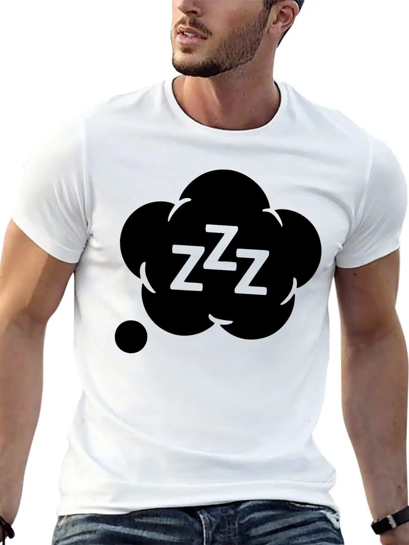Sleep Sleeping Cloud Clouds Symbol Classic Fit Graphic Tee For Daily Comfort – Unisex Cotton Shirt