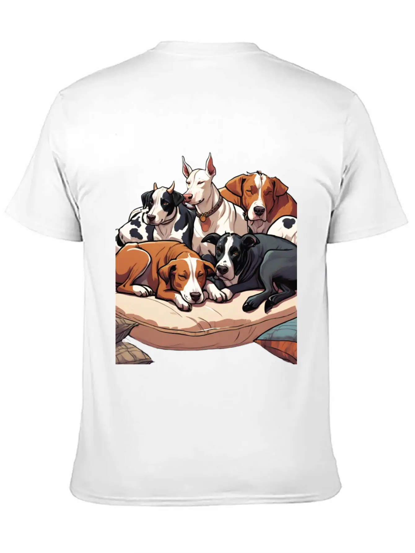 Sleeping Pile Of Lancashire Heeler Dogs Unisex Casual T-Shirt – Clean Design For Daily Comfort