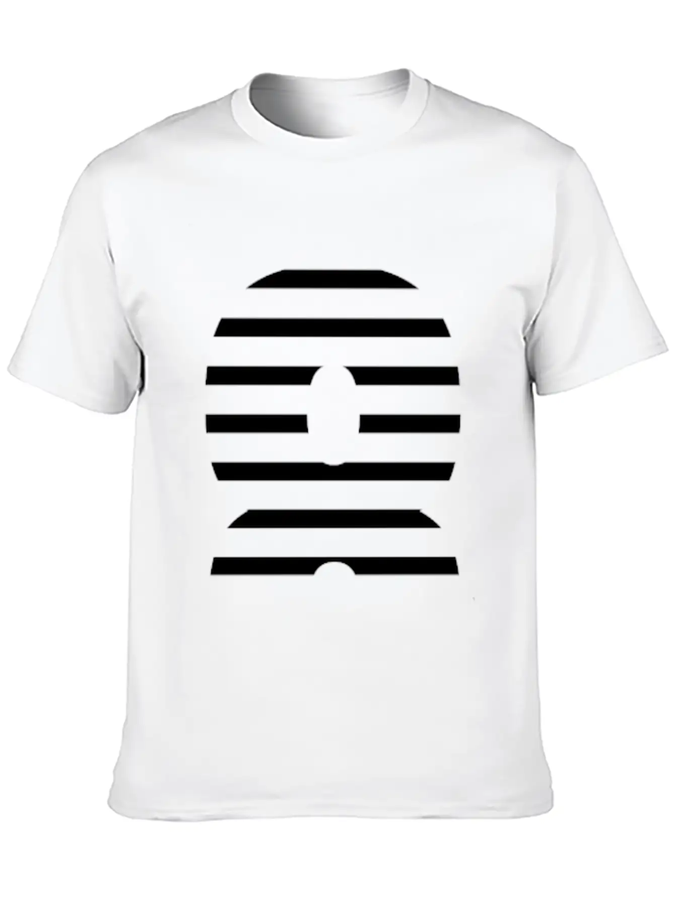 Sliced 8 Design: Digit 8 Cut In Striking Pattern Unisex Casual T-Shirt – Clean Design For Daily Comfort