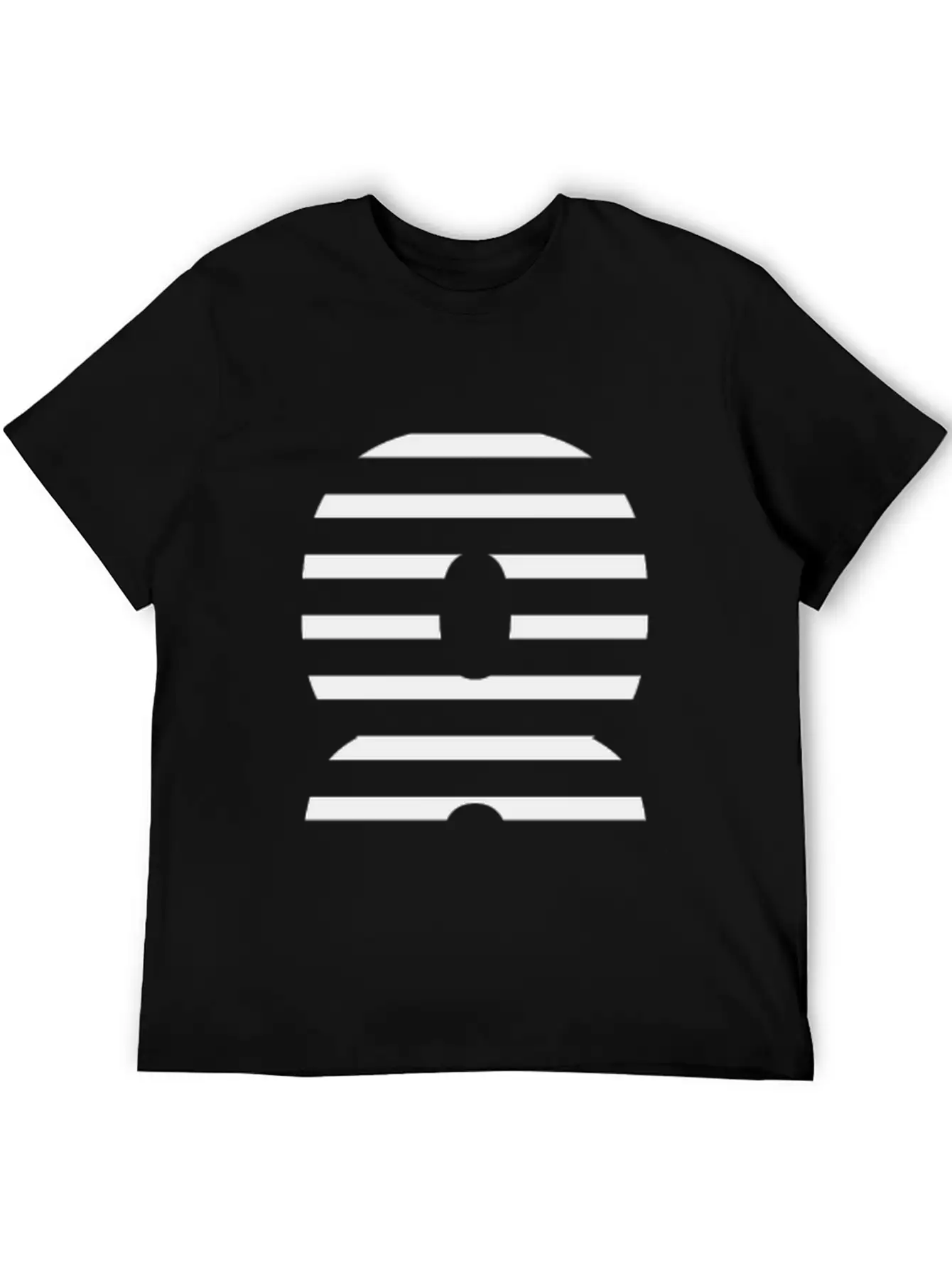 Sliced 8 Design: Digit 8 Cut In Striking Pattern Unisex Casual T-Shirt – Clean Design For Daily Comfort