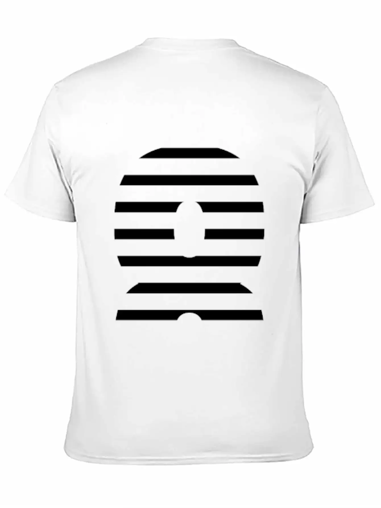 Sliced 8 Design: Digit 8 Cut In Striking Pattern Unisex Casual T-Shirt – Clean Design For Daily Comfort