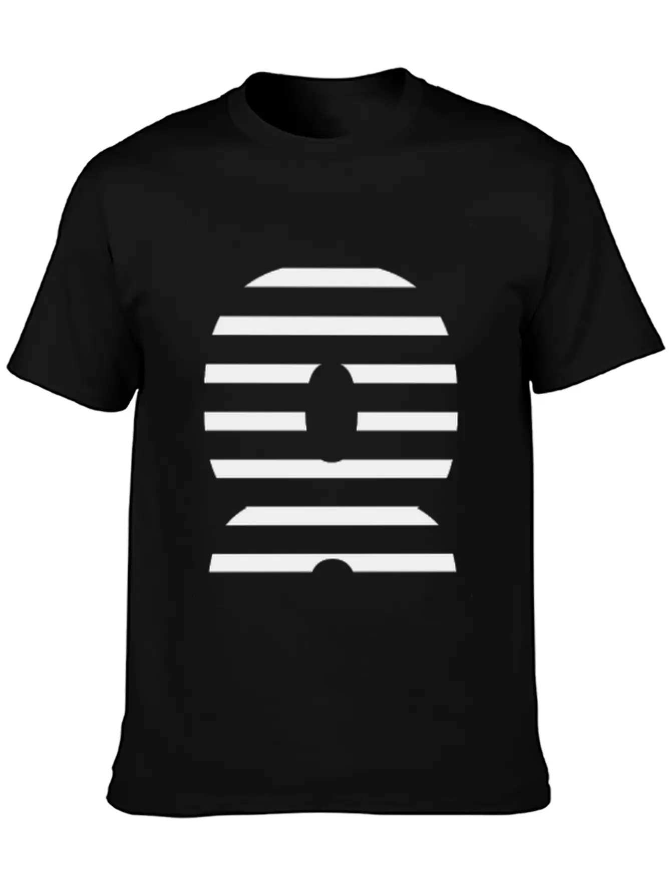 Sliced 8 Design: Digit 8 Cut In Striking Pattern Unisex Casual T-Shirt – Clean Design For Daily Comfort