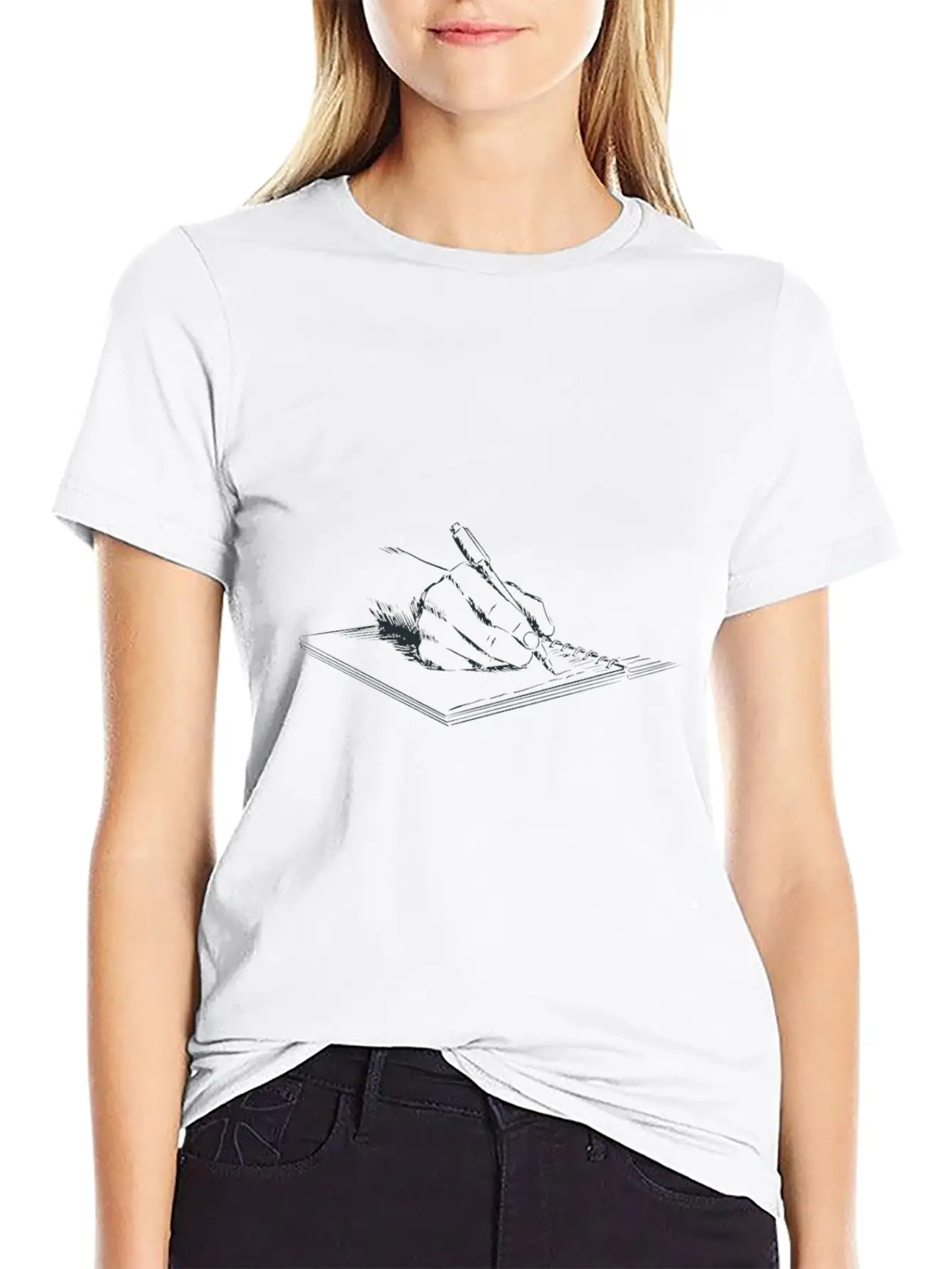 Slices Write Text By Hand Note Drawing Paint Hand Modern Fit Casual T-Shirt ��� Clean And Versatile Design