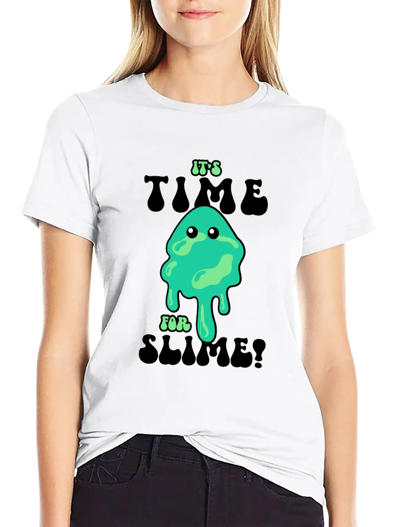 Slime Puddle Cool Cute Adorable For Slime Maker Lightweight Cotton T-Shirt – Daily Comfort Graphic Shirt