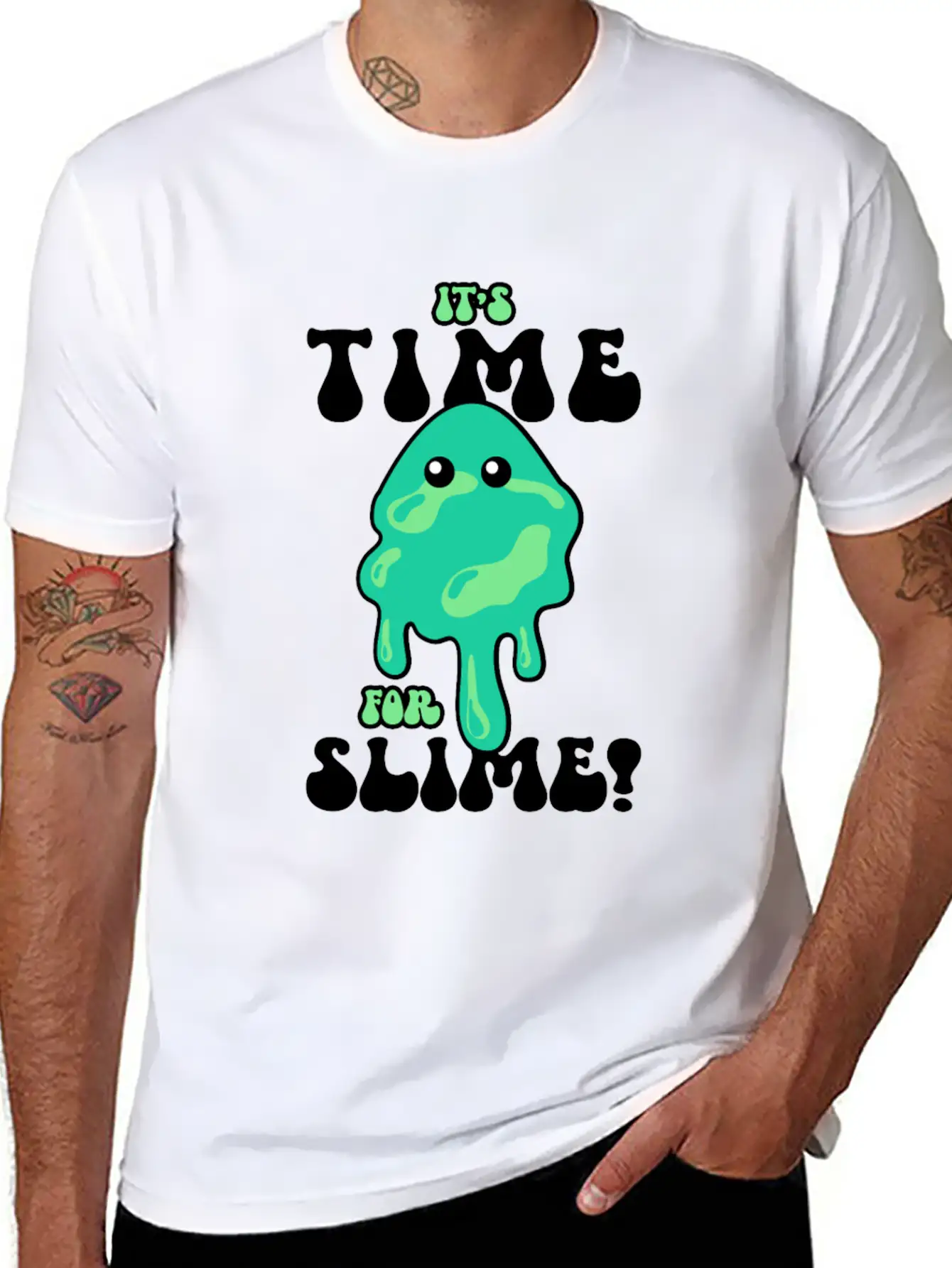 Slime Puddle Cool Cute Adorable For Slime Maker Lightweight Cotton T-Shirt – Daily Comfort Graphic Shirt