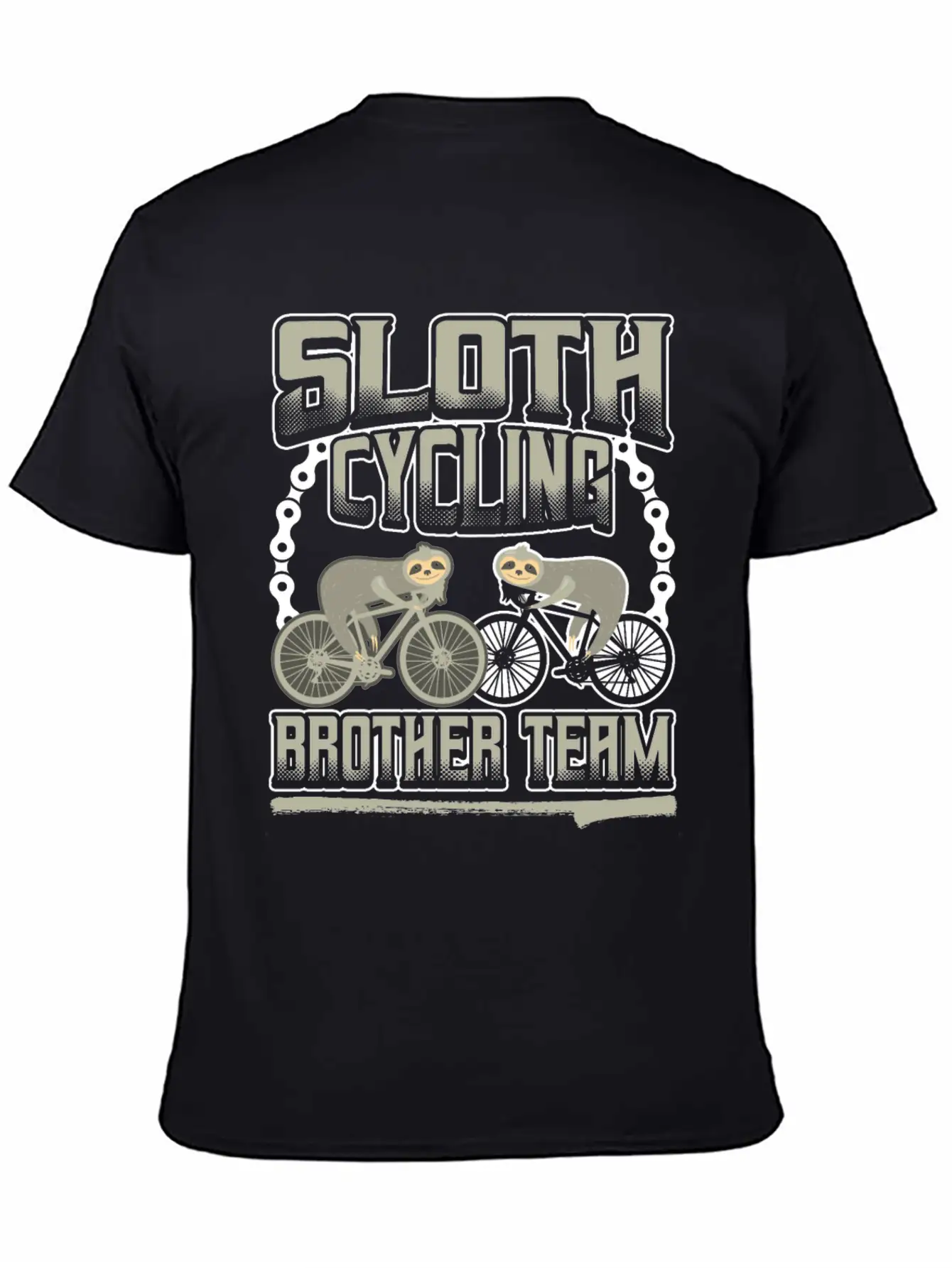 Sloth Cycling Brother Team Stylish Everyday T-Shirt – Unisex Basic Cotton Tee