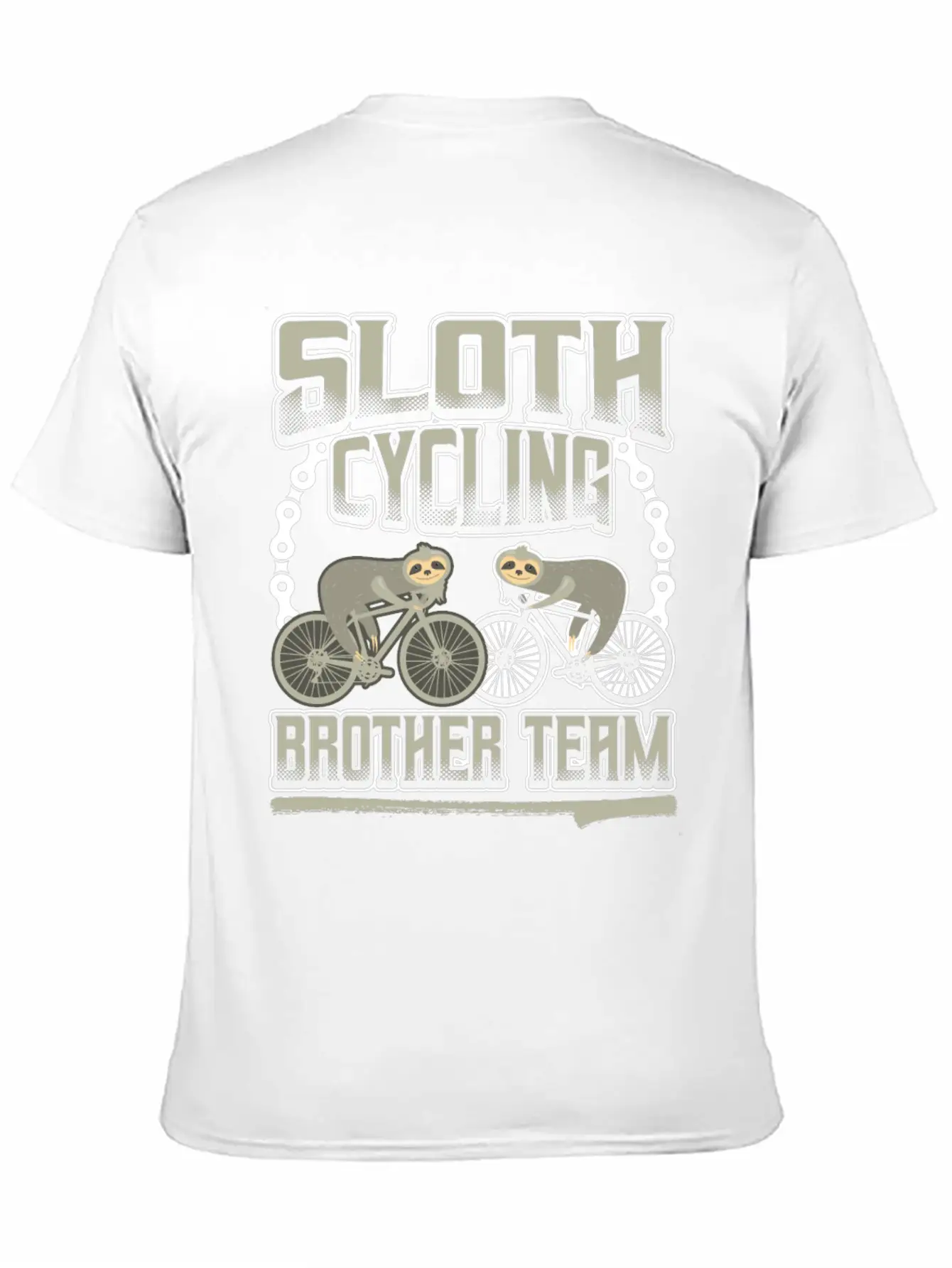Sloth Cycling Brother Team Stylish Everyday T-Shirt – Unisex Basic Cotton Tee