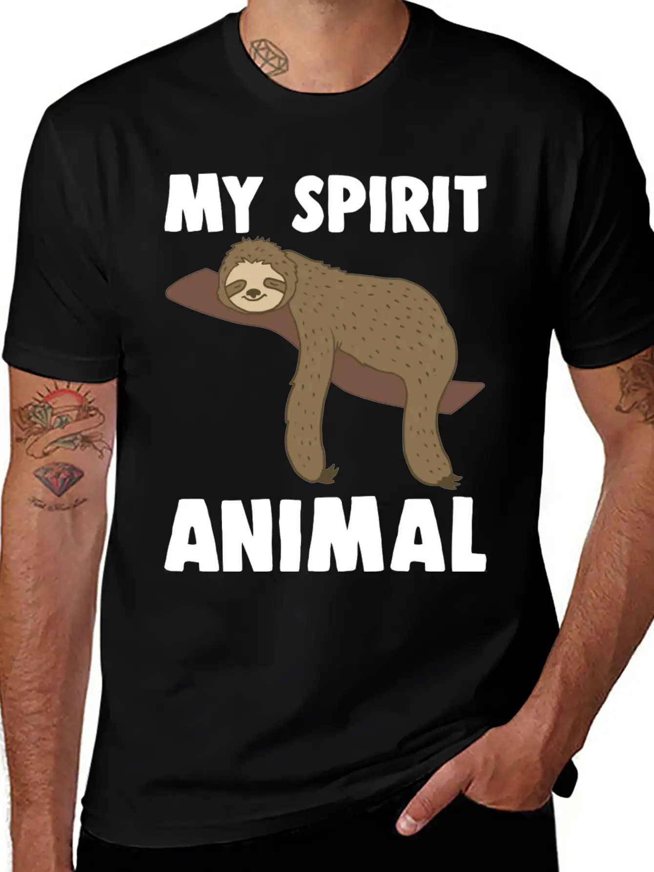 Sloth Is My Spirit Animal Classic Fit Graphic Tee For Daily Comfort – Unisex Cotton Shirt