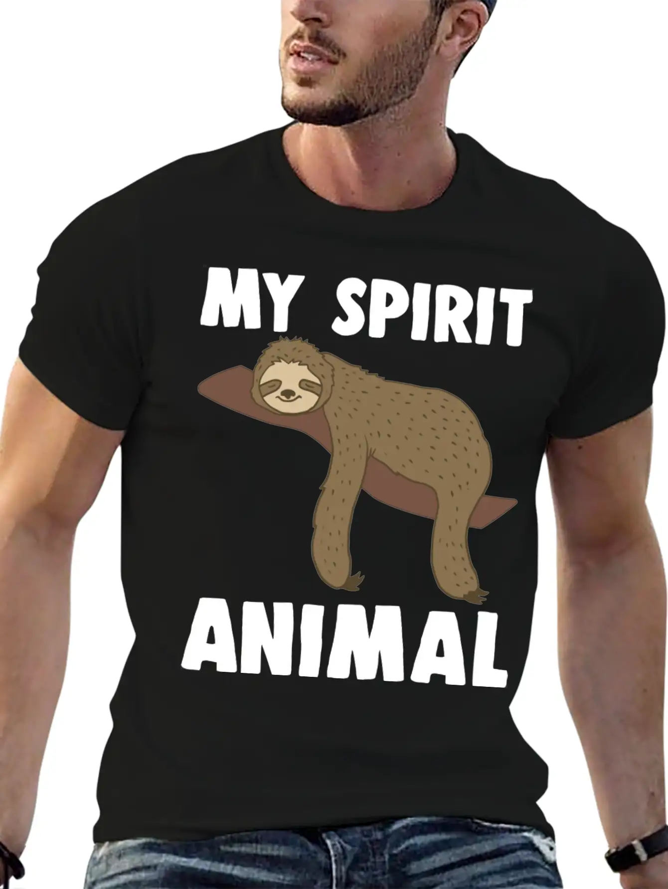 Sloth Is My Spirit Animal Classic Fit Graphic Tee For Daily Comfort – Unisex Cotton Shirt