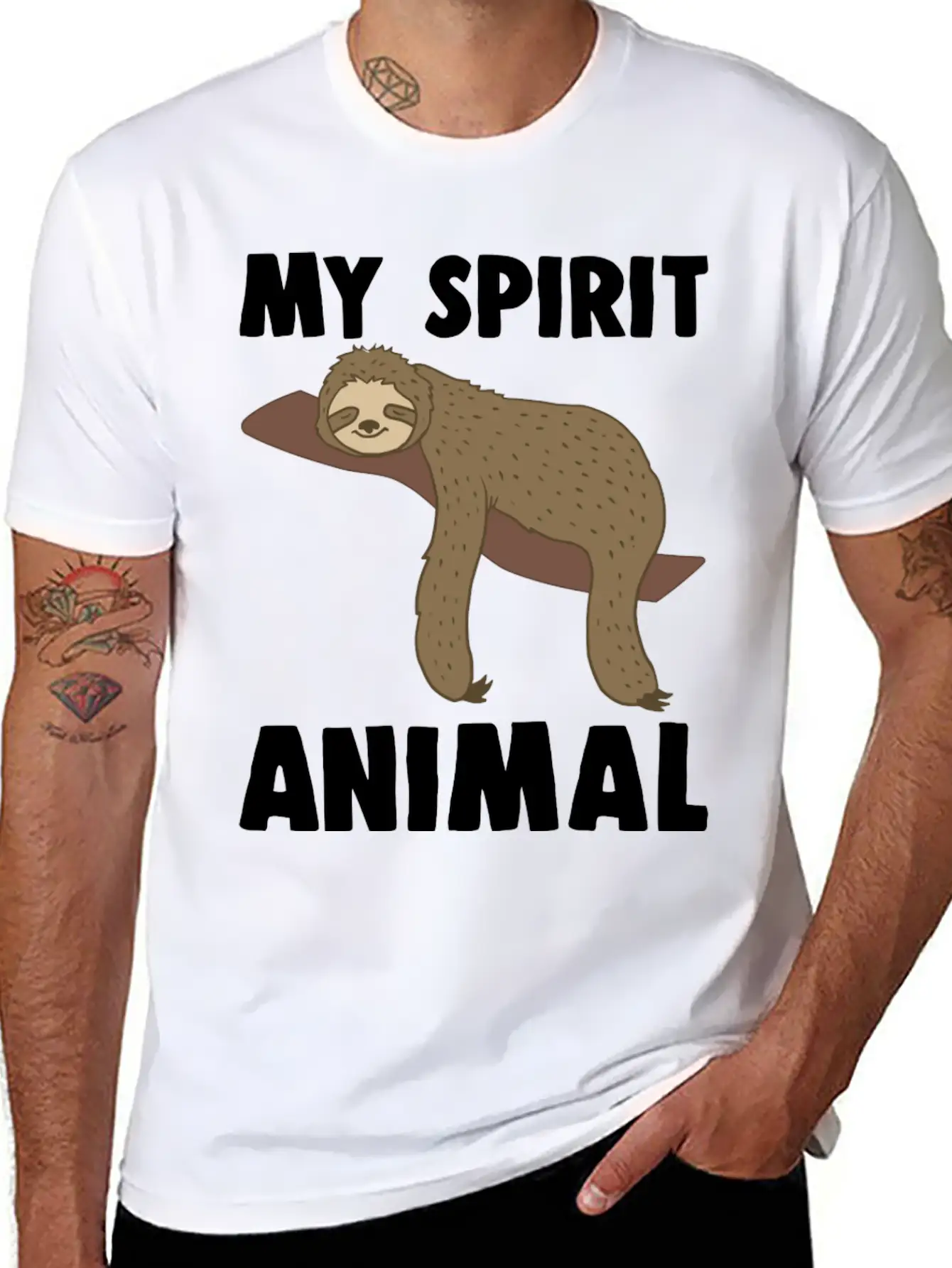 Sloth Is My Spirit Animal Classic Fit Graphic Tee For Daily Comfort – Unisex Cotton Shirt