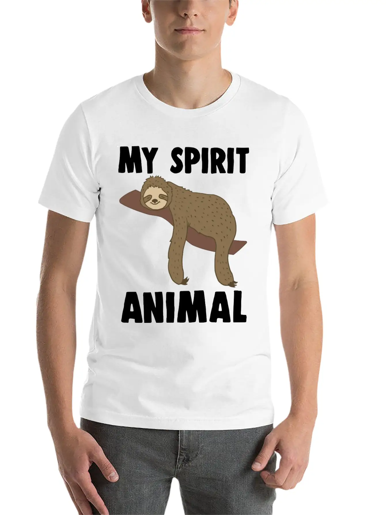 Sloth Is My Spirit Animal Classic Fit Graphic Tee For Daily Comfort – Unisex Cotton Shirt