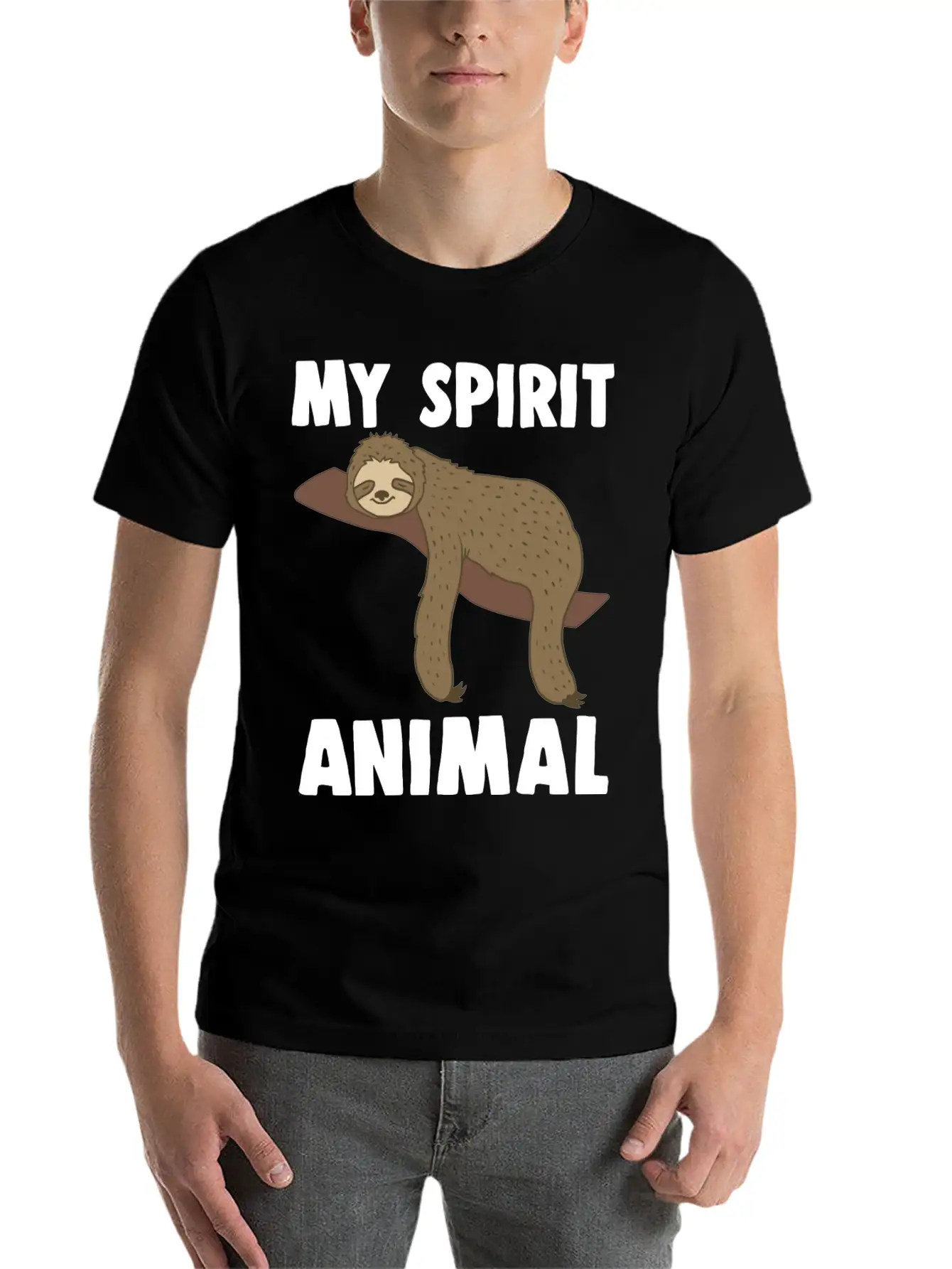 Sloth Is My Spirit Animal Classic Fit Graphic Tee For Daily Comfort – Unisex Cotton Shirt