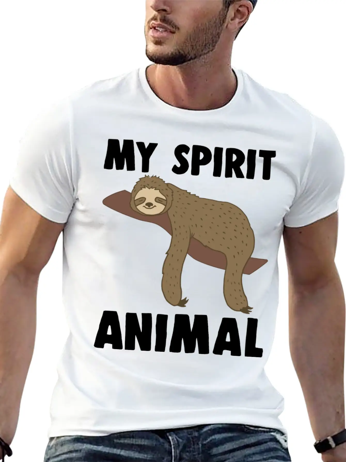 Sloth Is My Spirit Animal Classic Fit Graphic Tee For Daily Comfort – Unisex Cotton Shirt