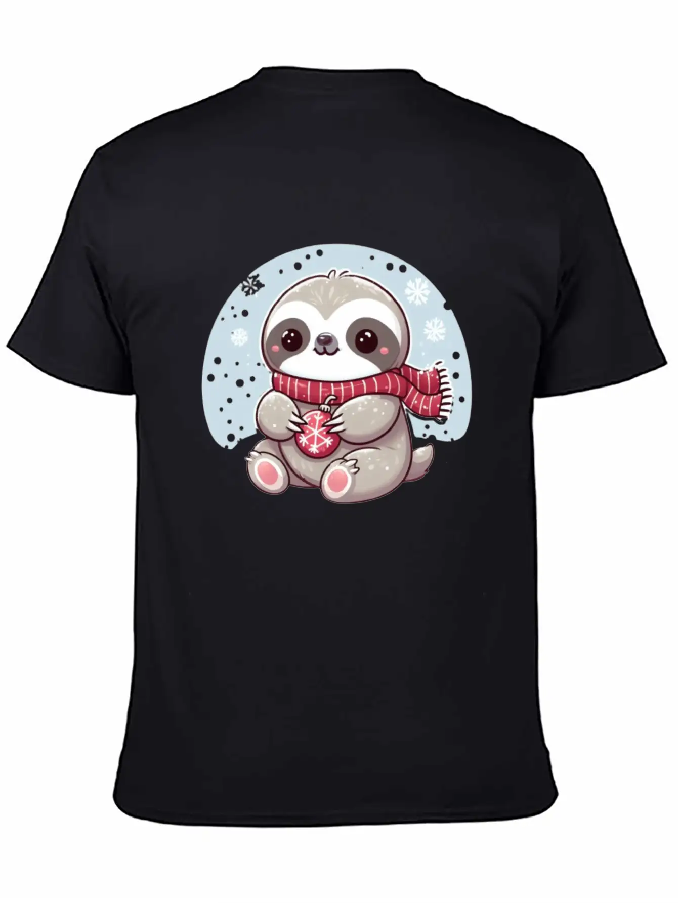 Sloth Playing In The Snow Lightweight Cotton T-Shirt – Daily Comfort Graphic Shirt